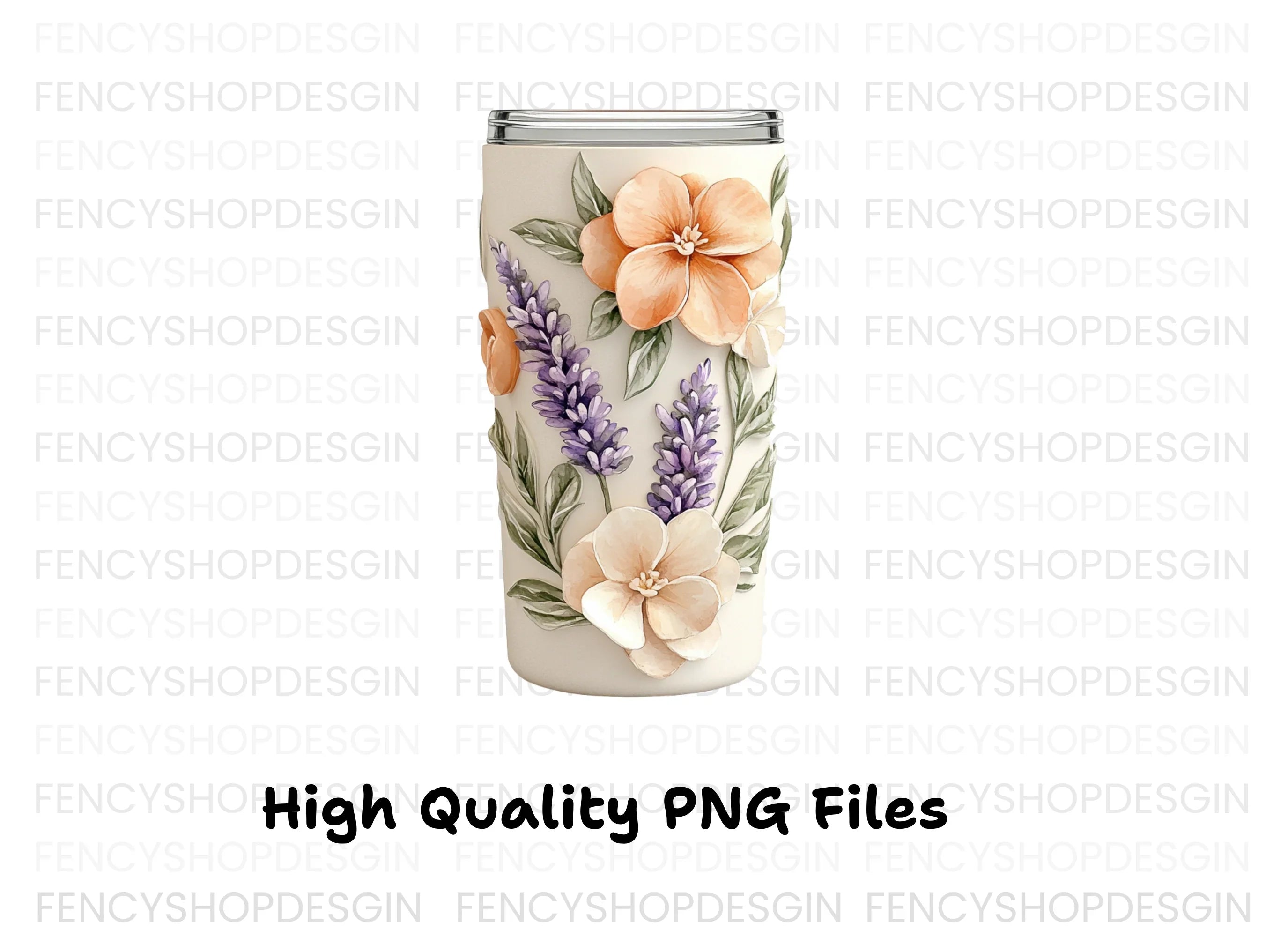 Floral Tumbler Clipart Bundle