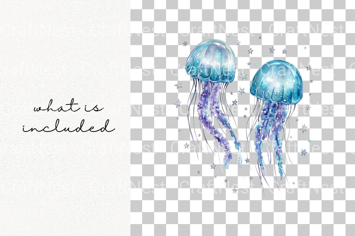 Magical Jellyfish Clipart Bundle