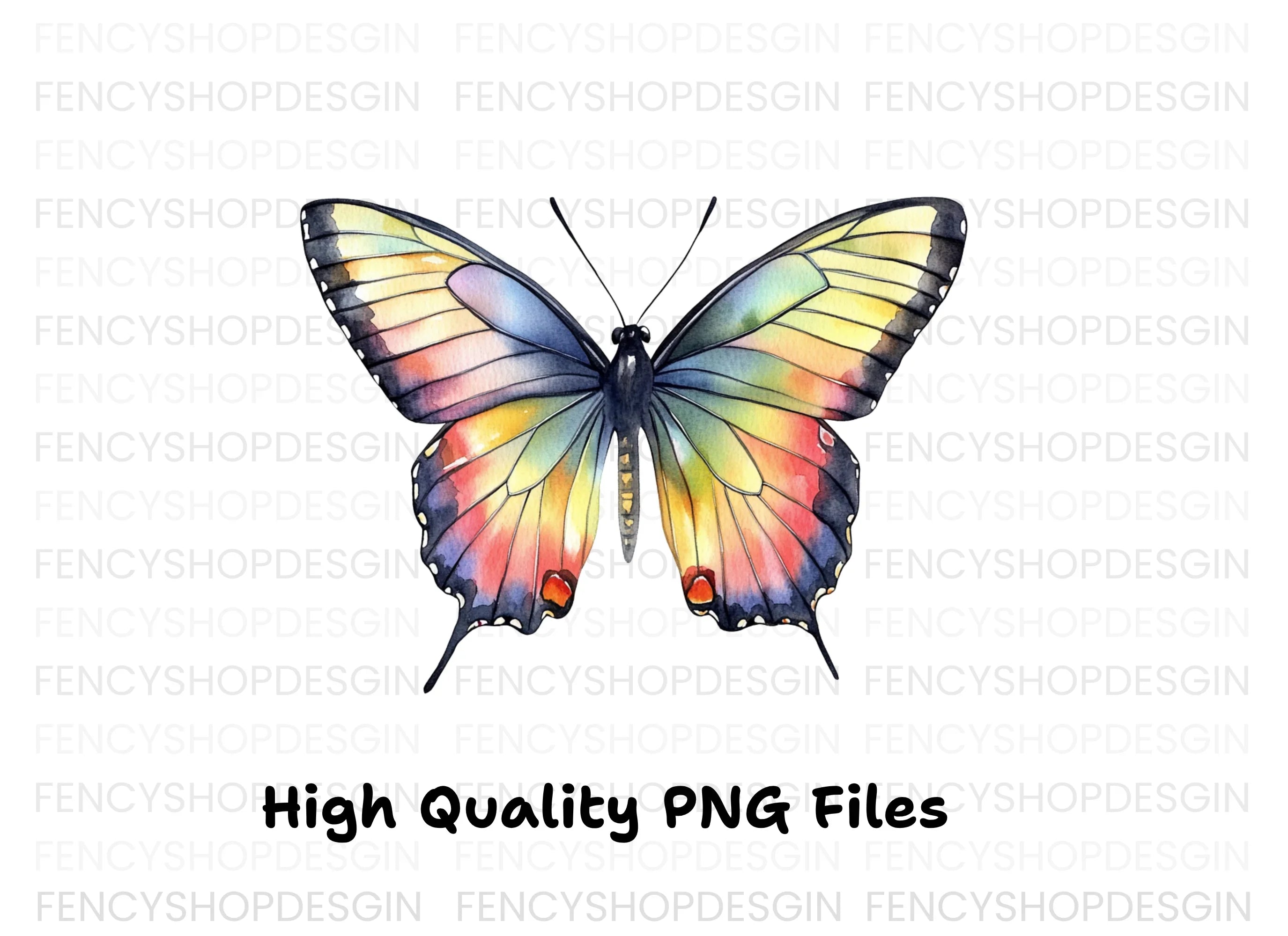 Colorful Butterfly Clipart Bundle