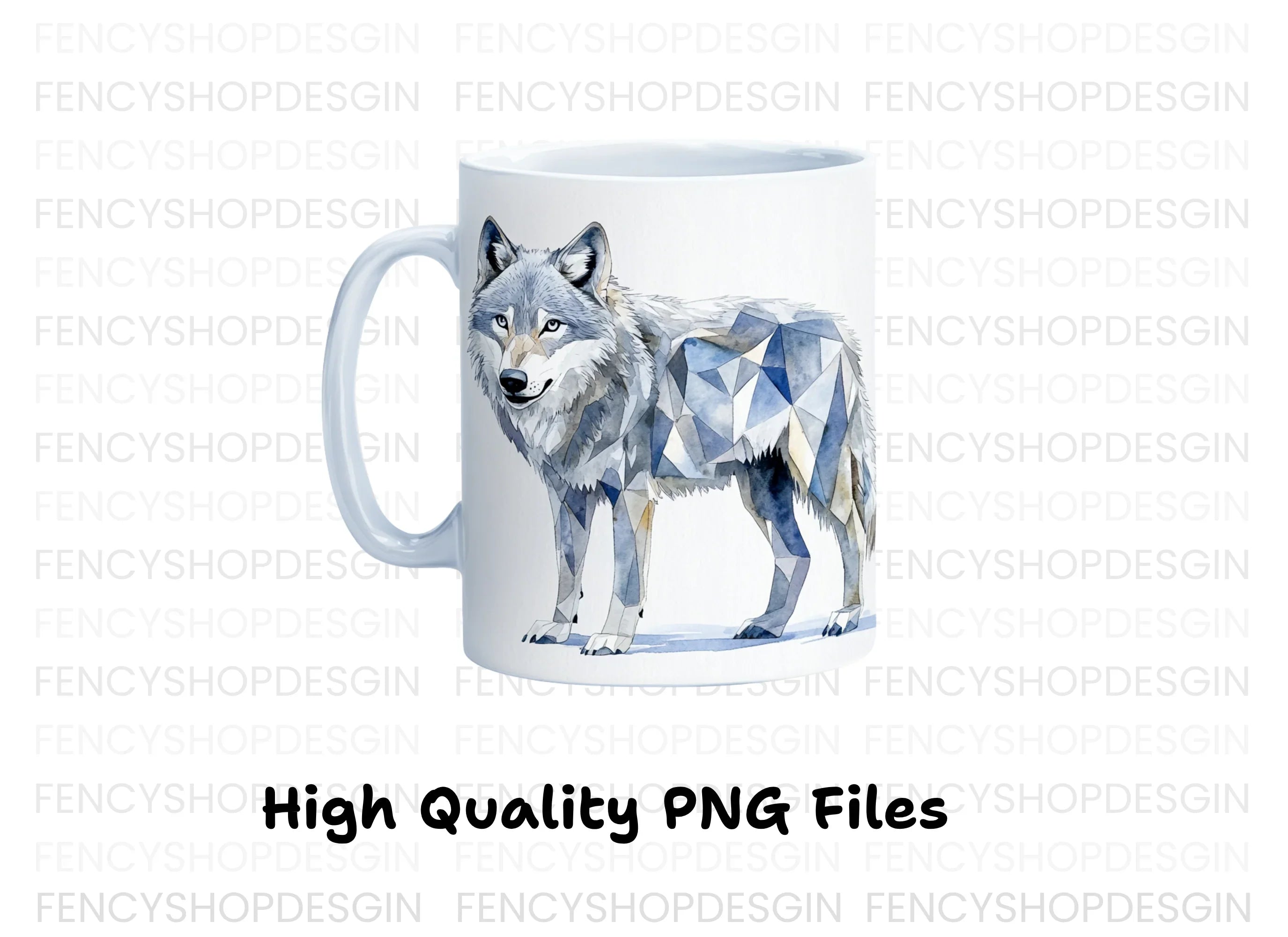 Geometric Wolf Clipart Bundle