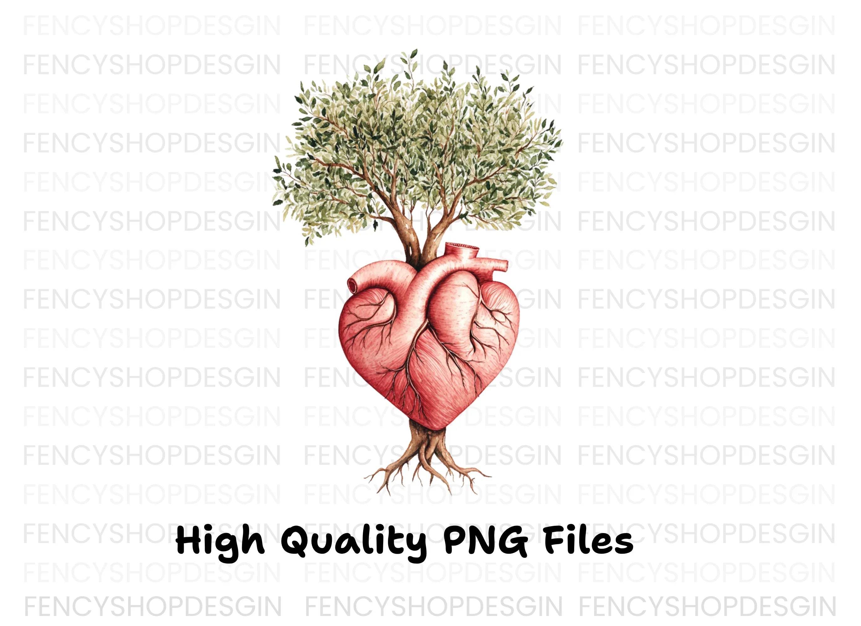 Heart Tree Clipart Bundle