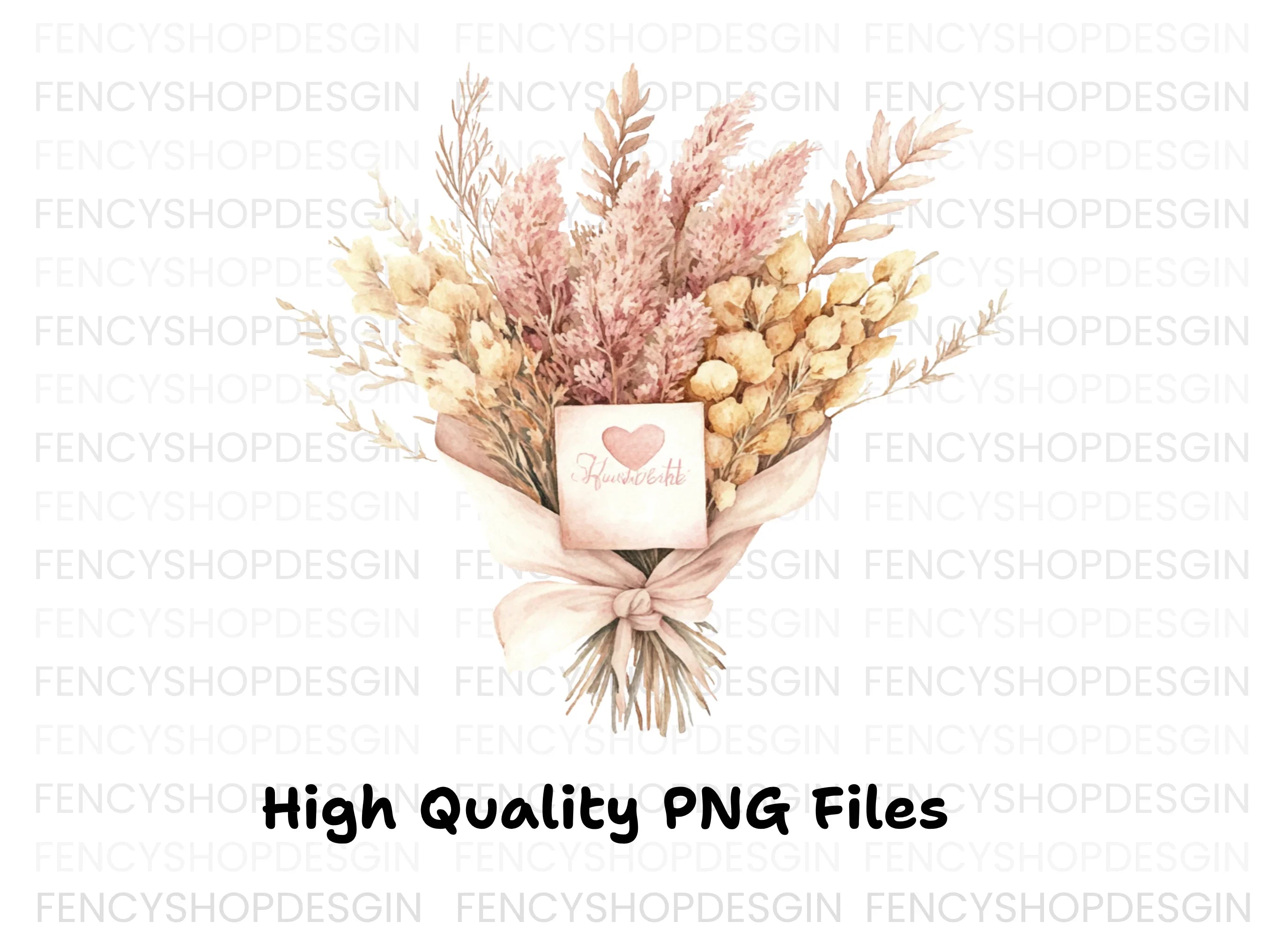 Boho Floral Bouquets Clipart Bundle