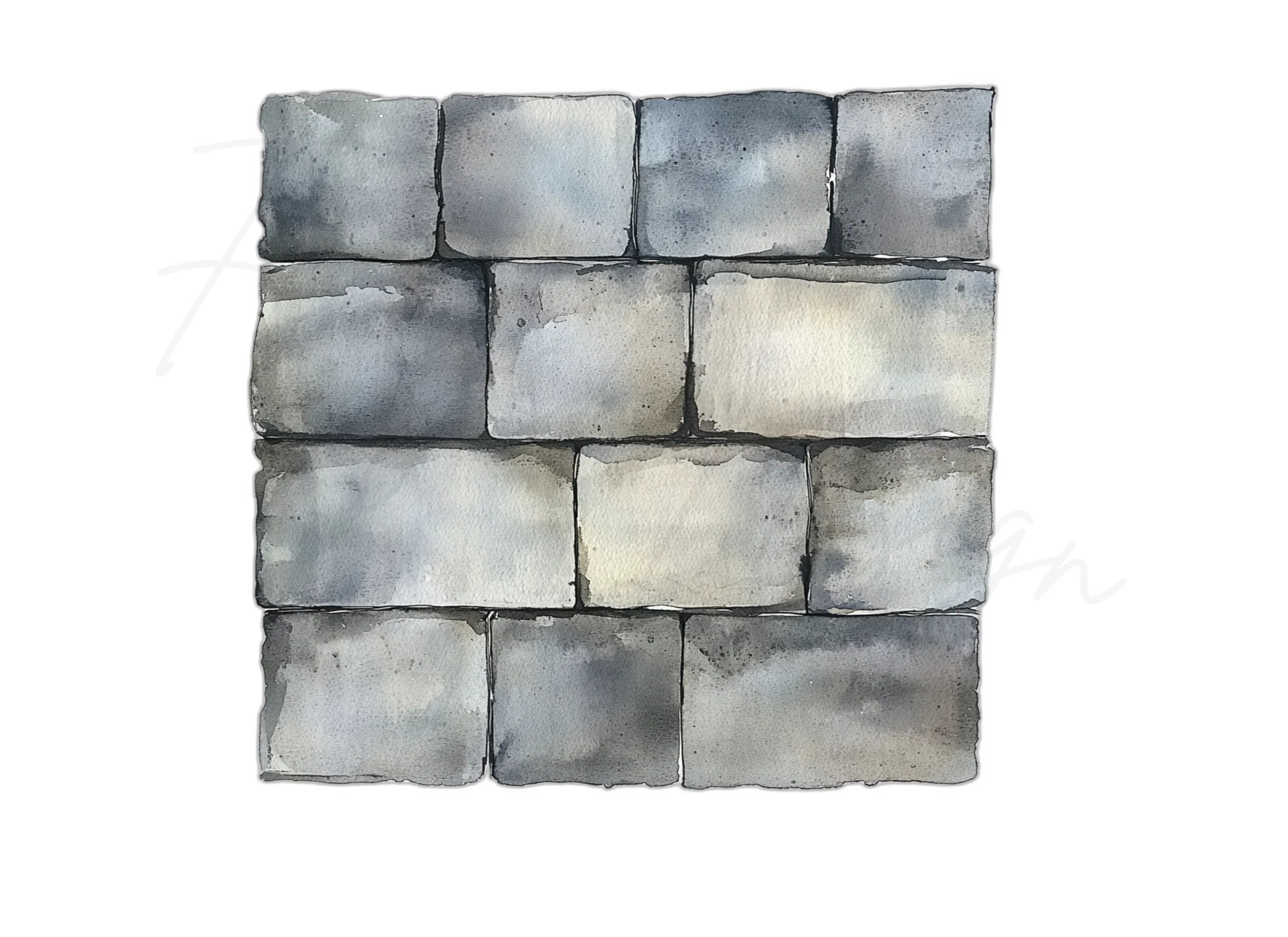 Grey Brick Wall Clipart Bundle