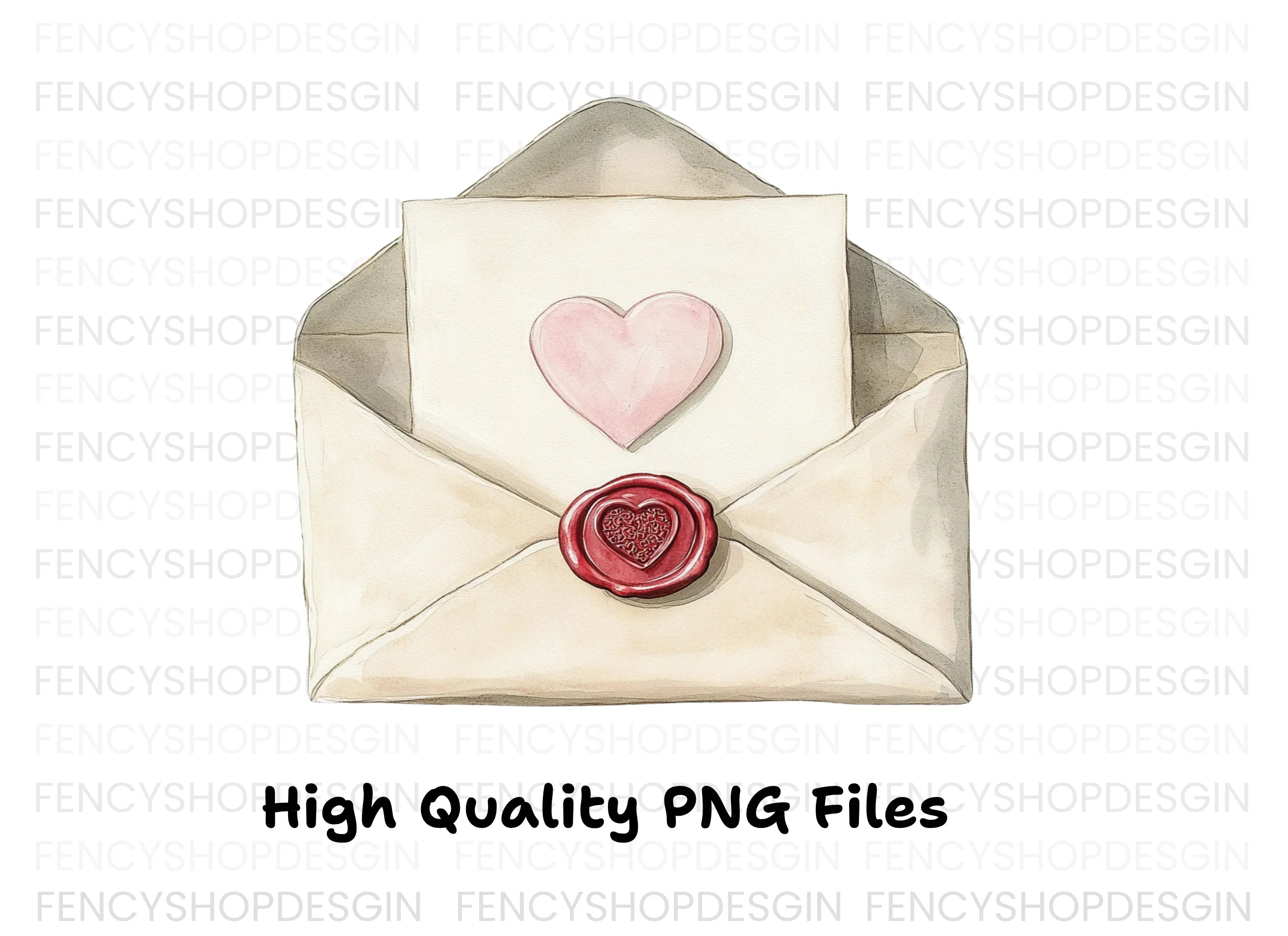 Love Letter Heart Seals Clipart Bundle