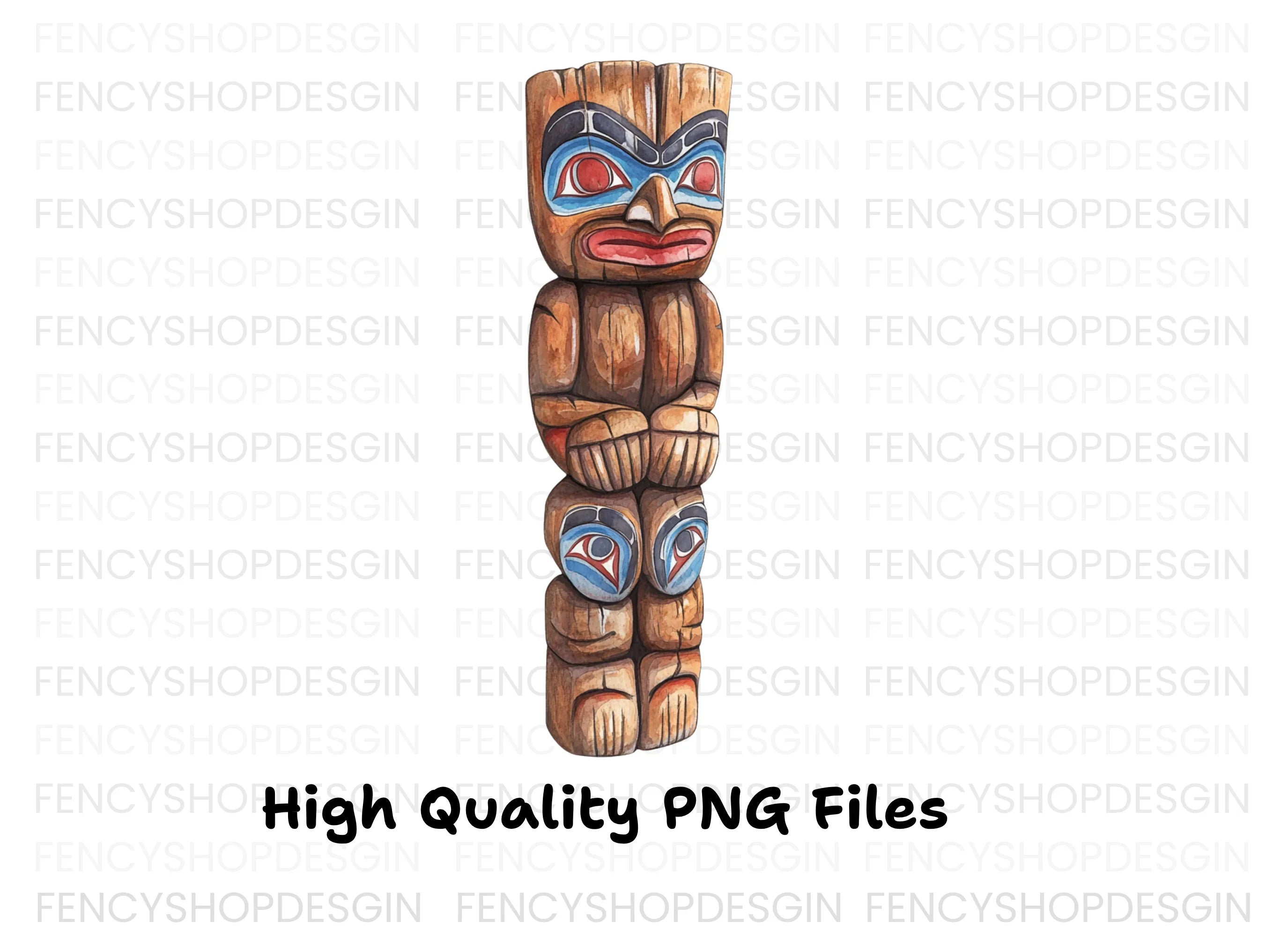 Native American Totem Pole Clipart Bundle