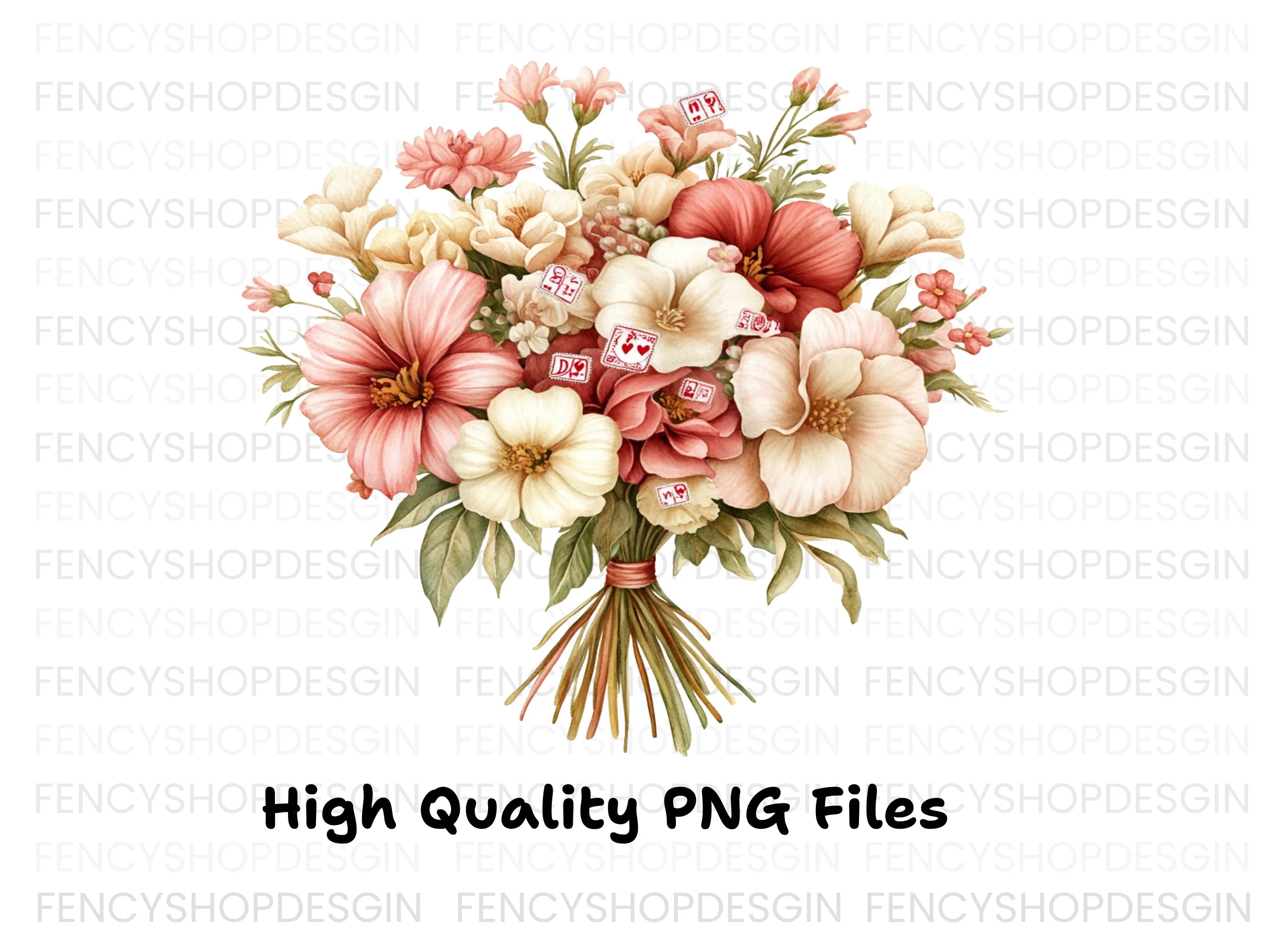 Elegant Floral Bouquets Clipart Bundle