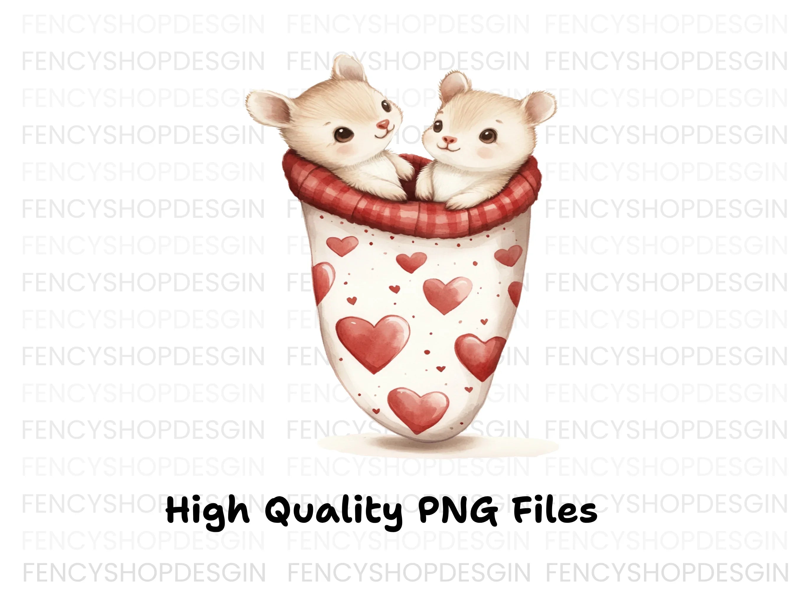 Adorable Hamster Valentine Clipart Bundle