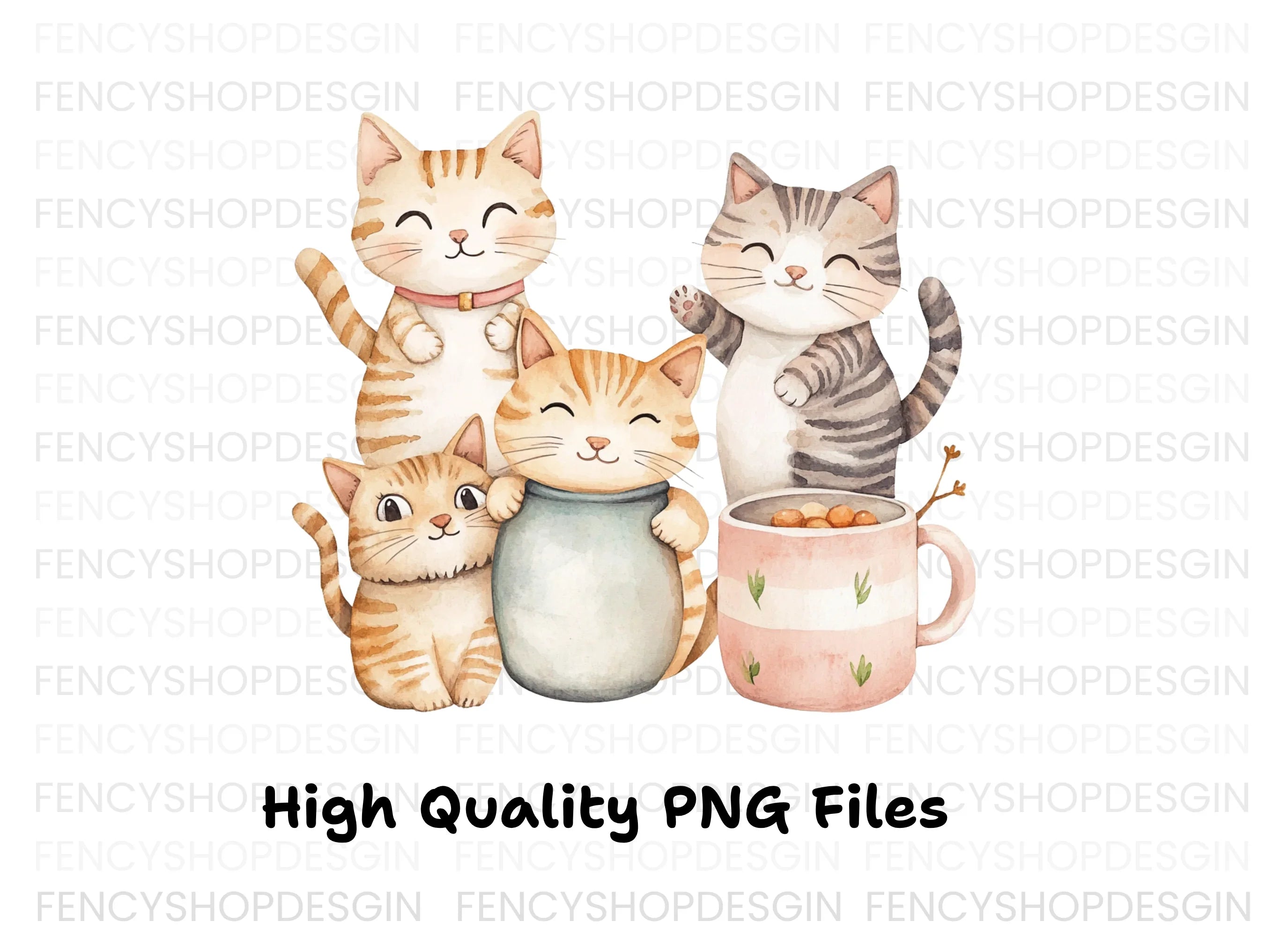 Cute Cat Clipart Bundle