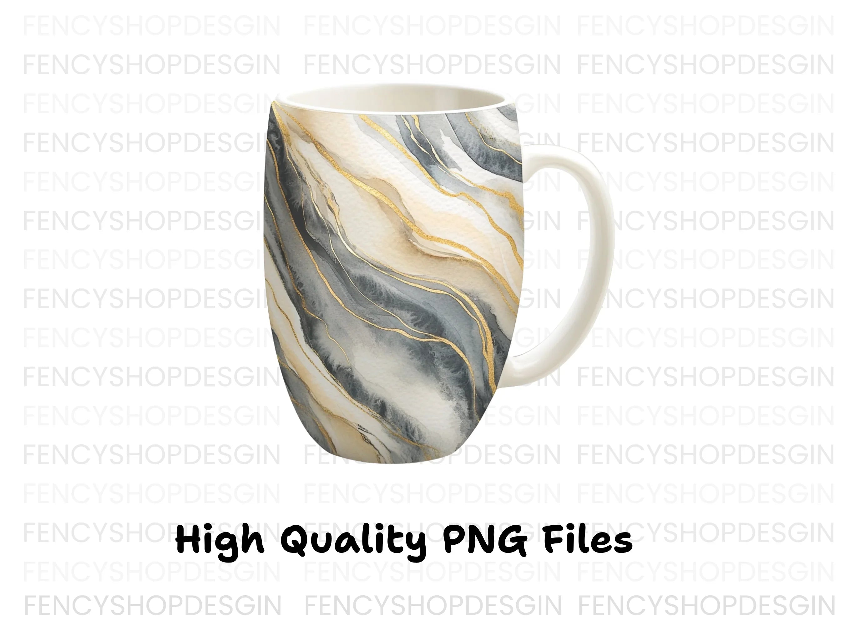 Marble Gold Coffee Clipart Bundle