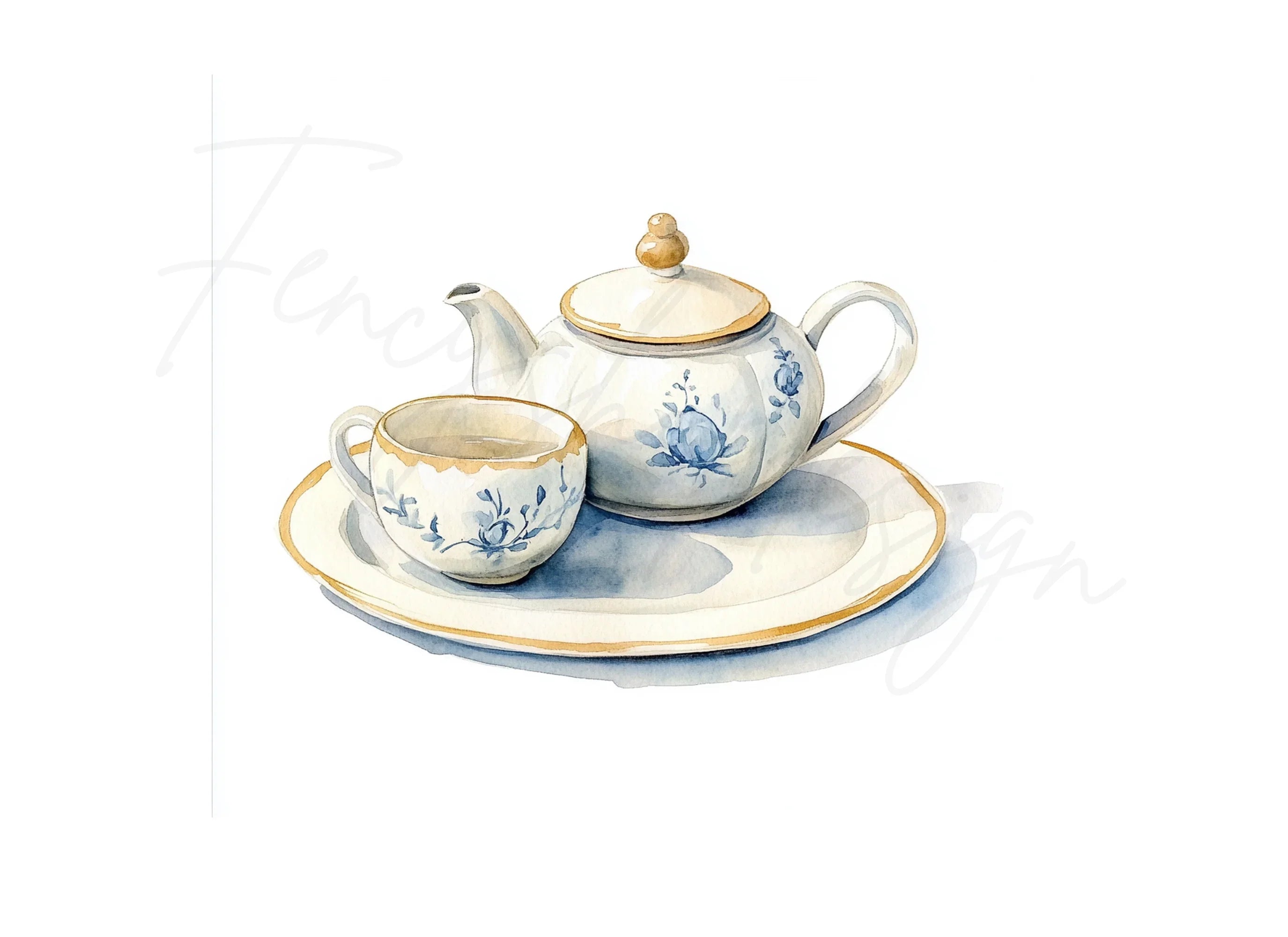 Elegant Tea Clipart Bundle