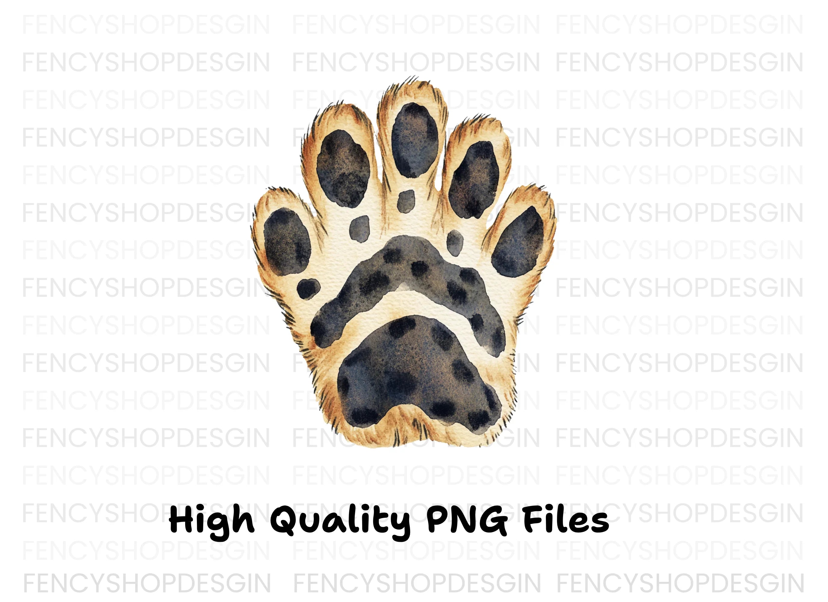 Leopard Paw Clipart Bundle