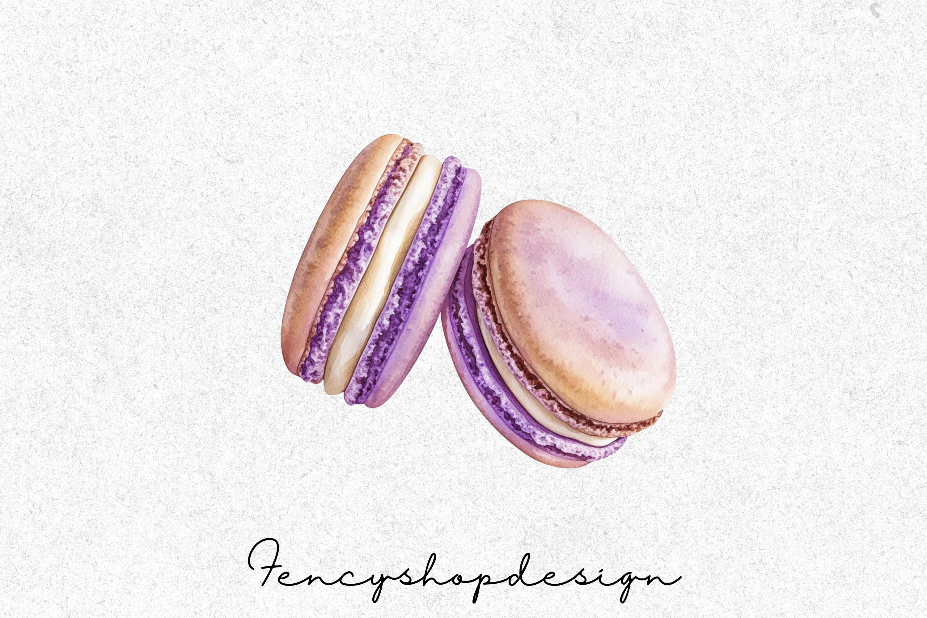 Macaron Dessert Clipart Bundle