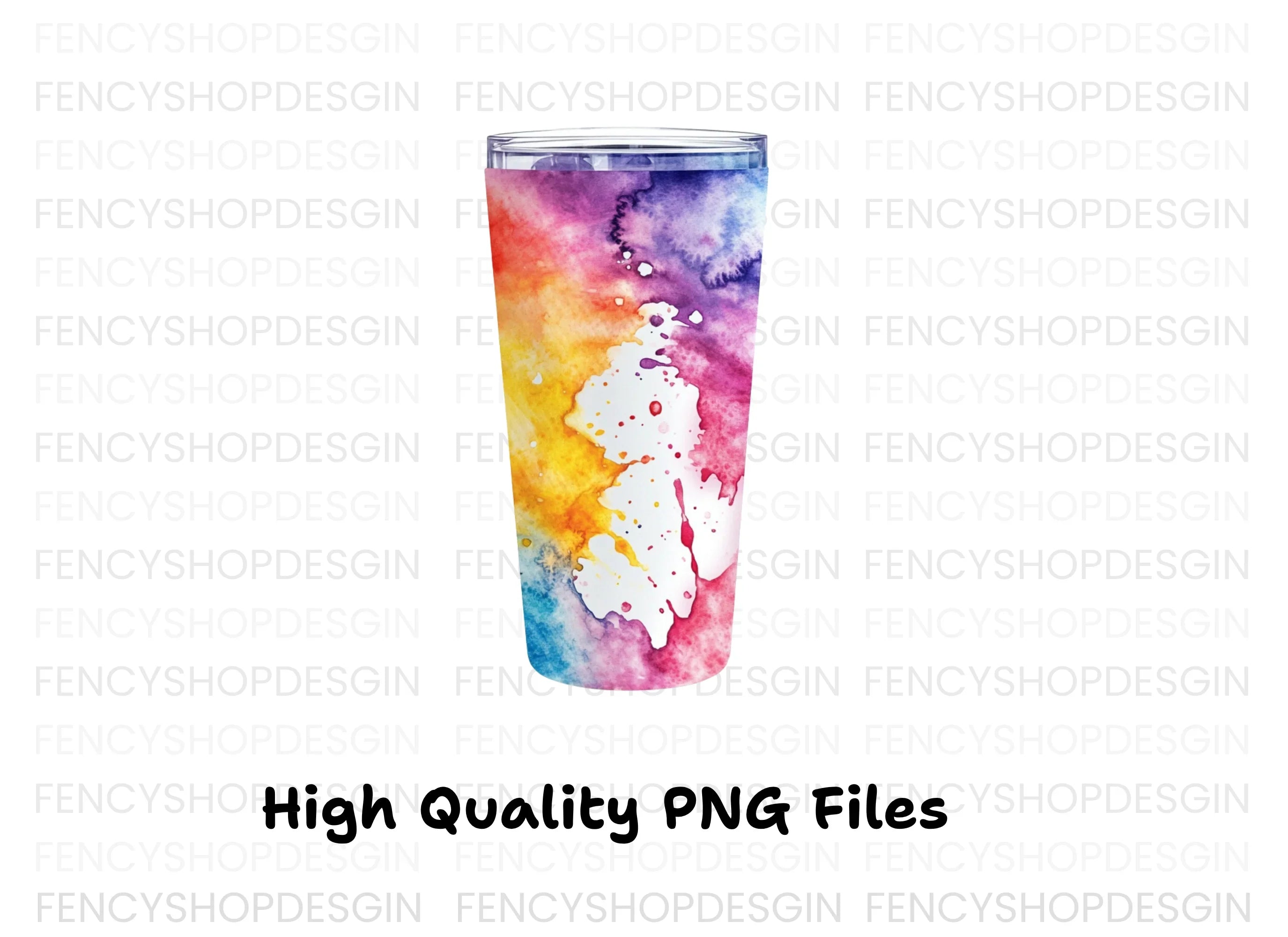 Rainbow Tumbler Clipart Bundle