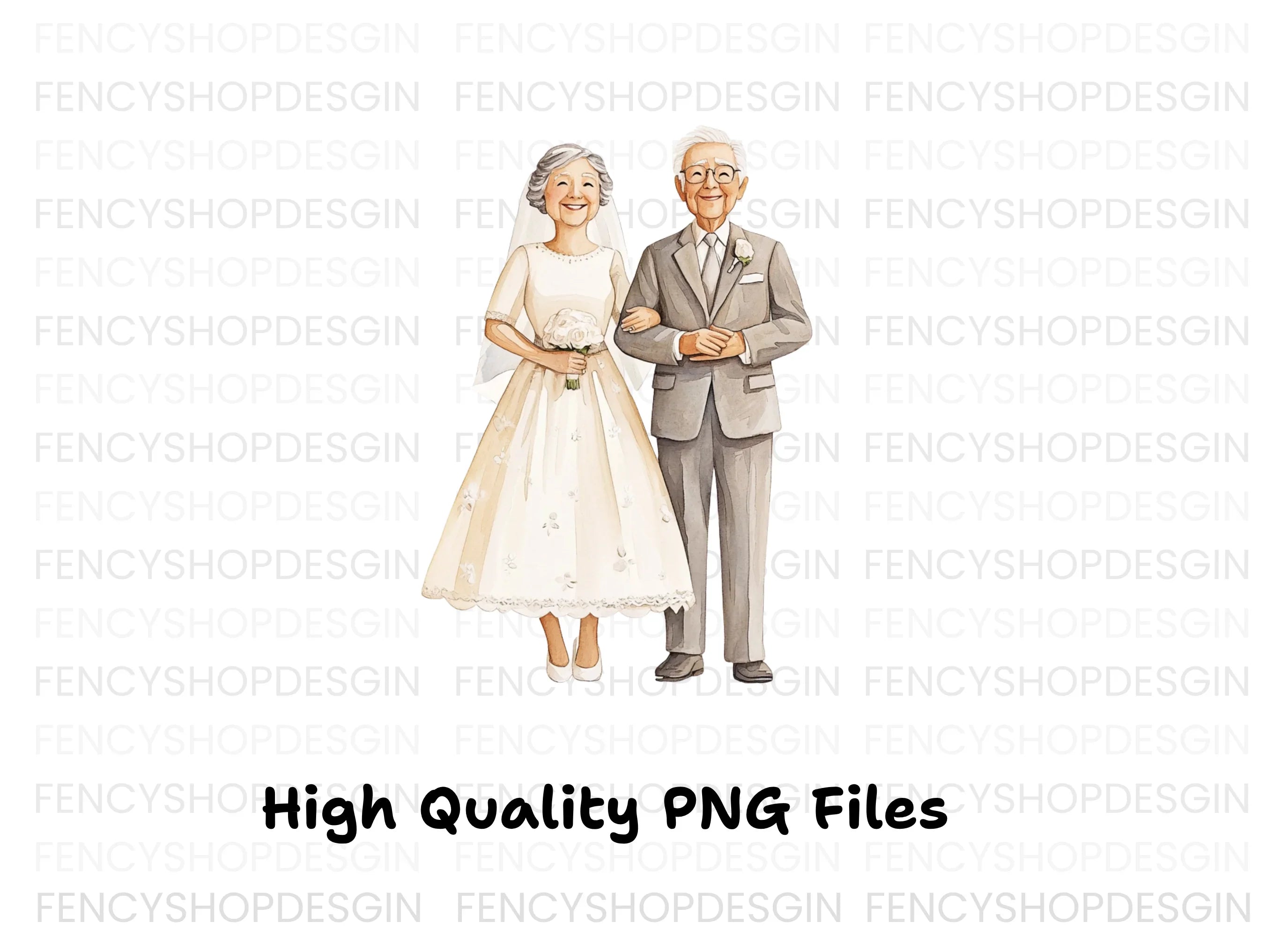 Senior Wedding Day Clipart Bundle