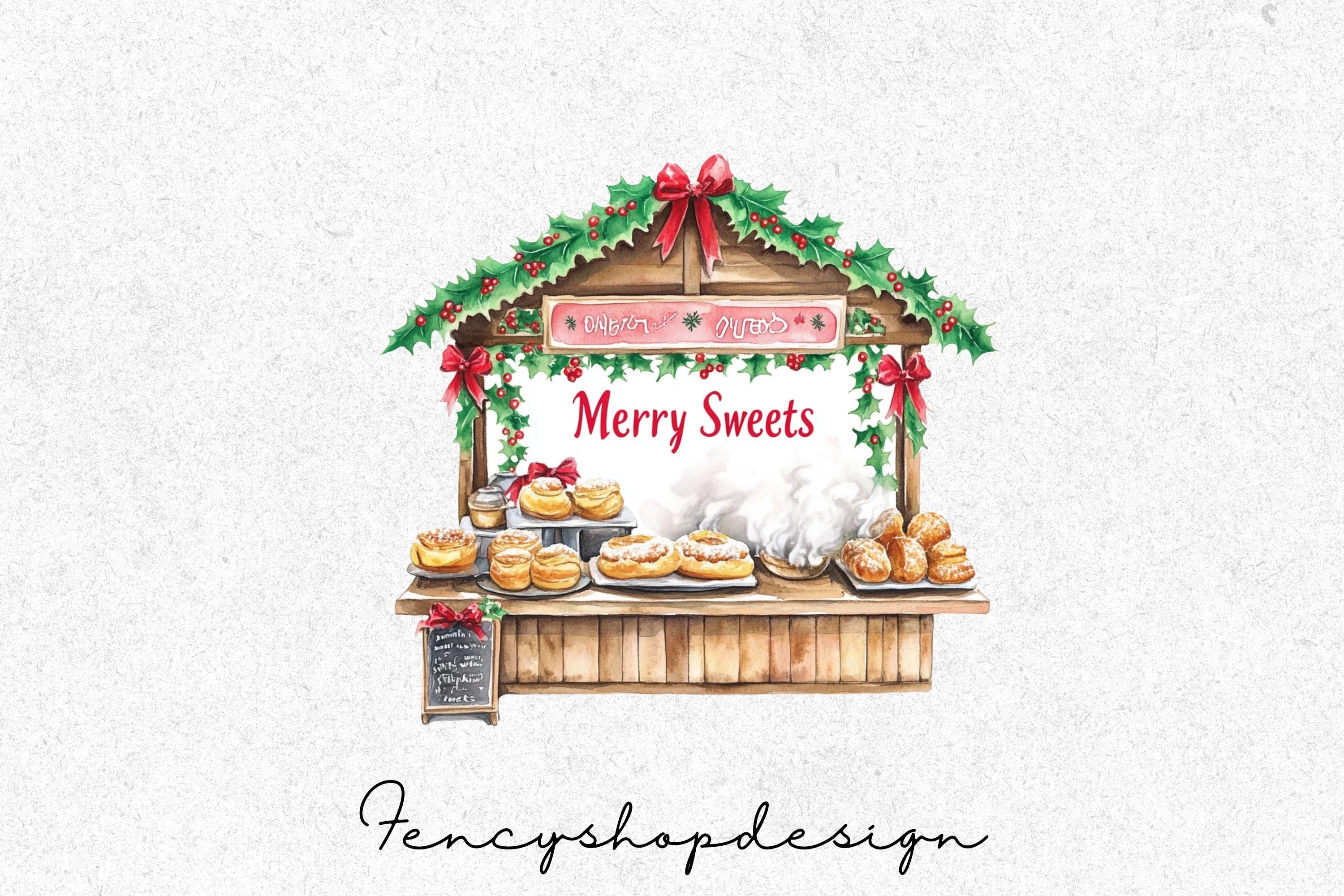 Gingerbread Christmas Market Clipart Bundle