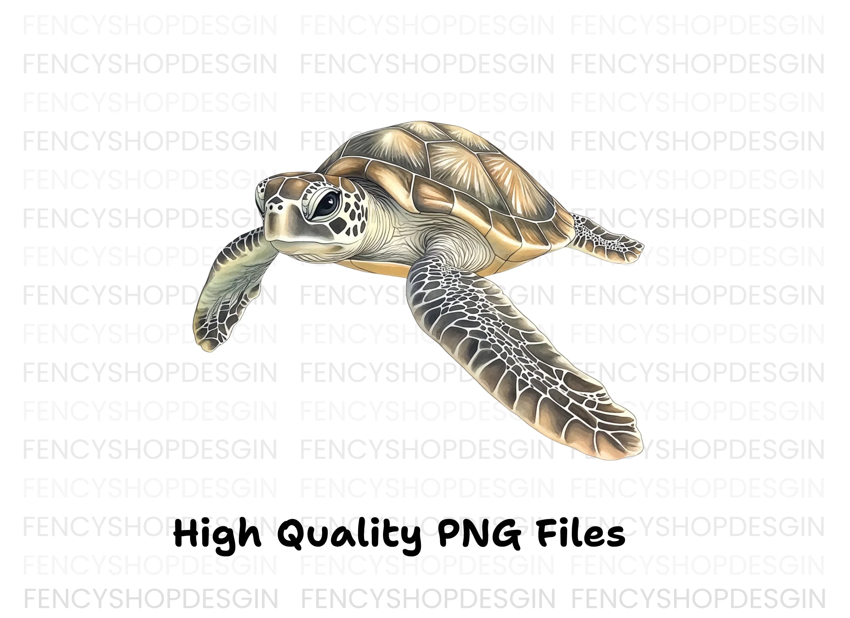 Green Sea Turtle Clipart Bundle