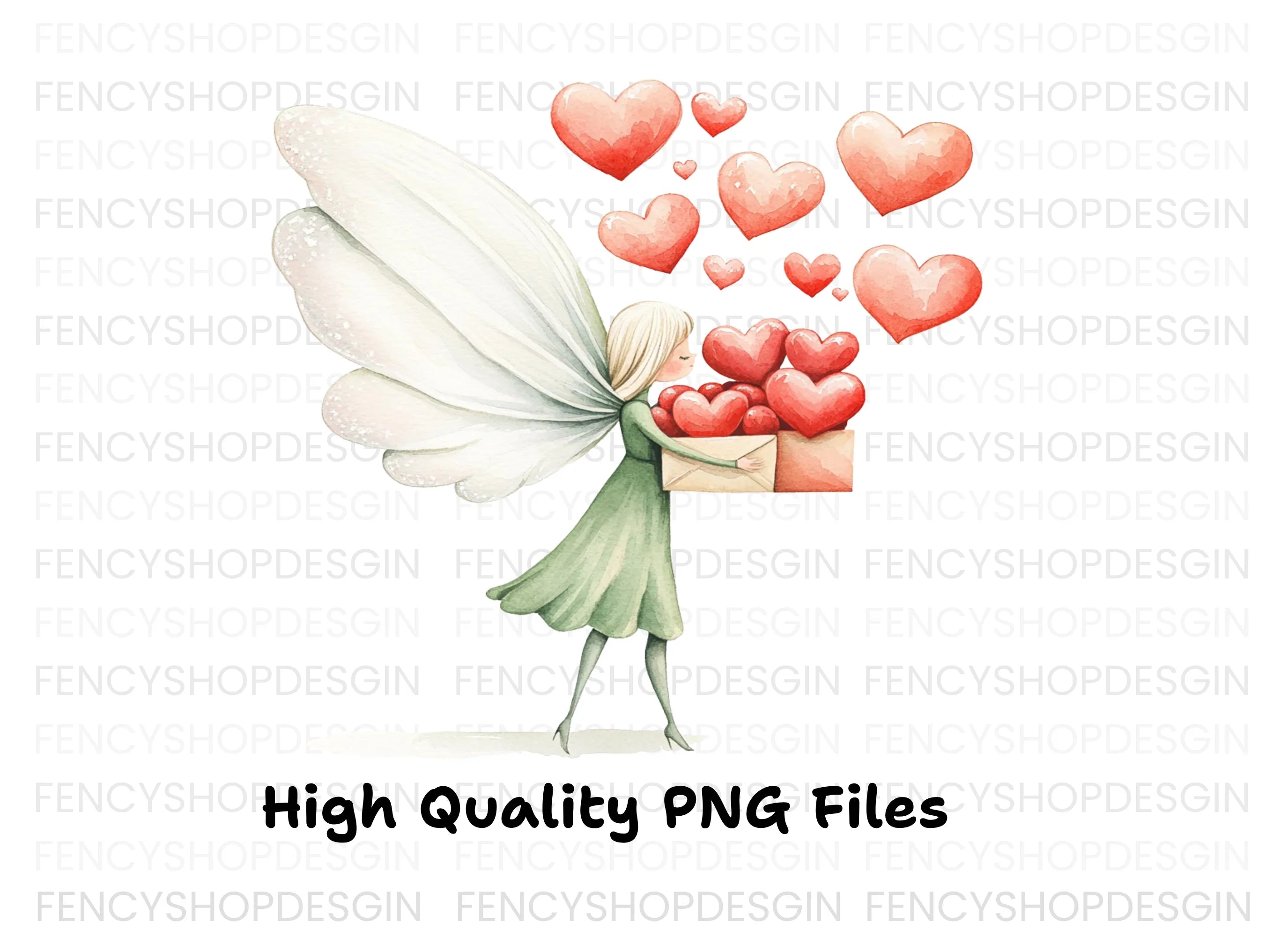 Fairy With Hearts Clipart Bundle