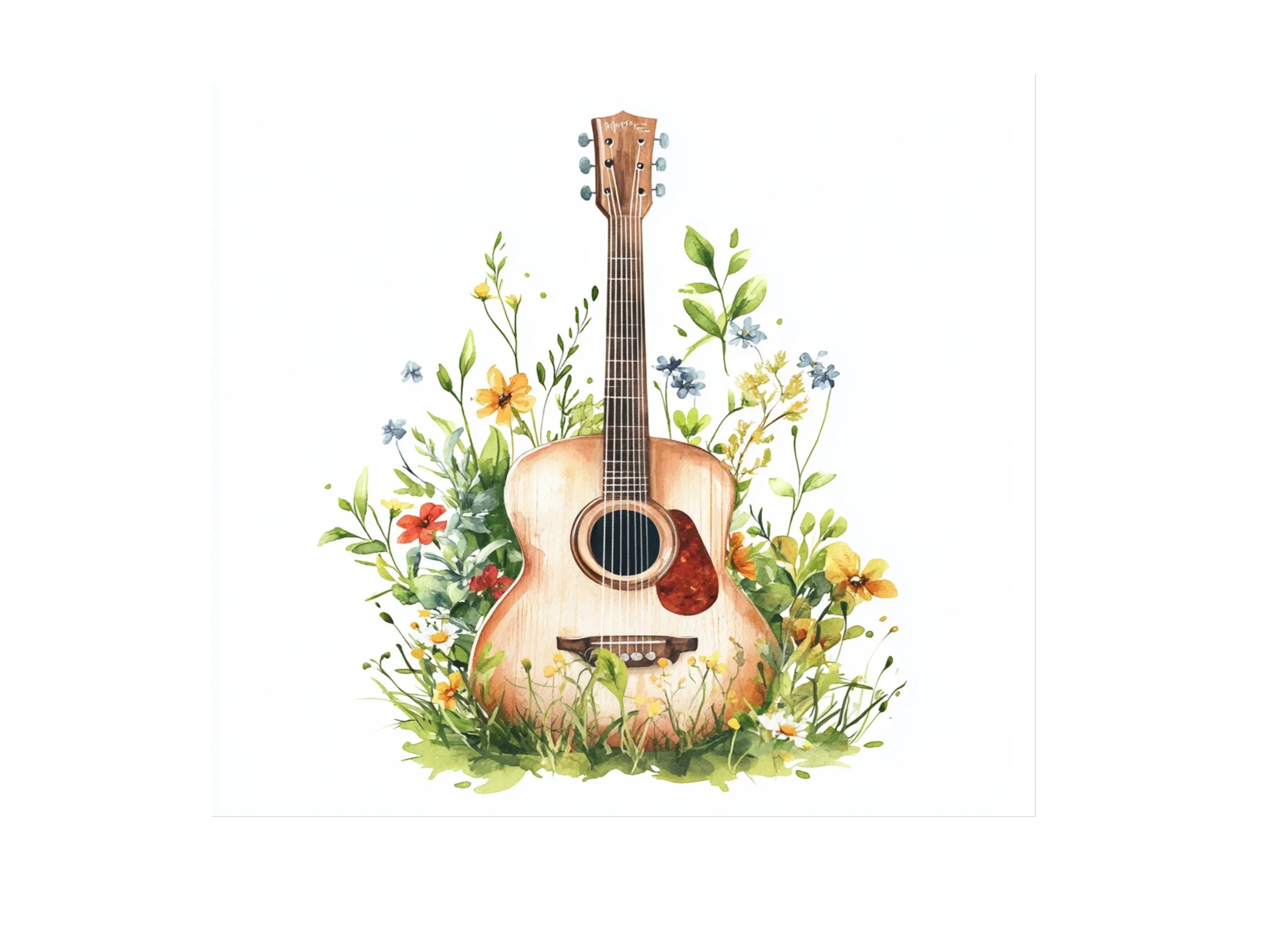 Nature Inspired Guitar Clipart Bundle