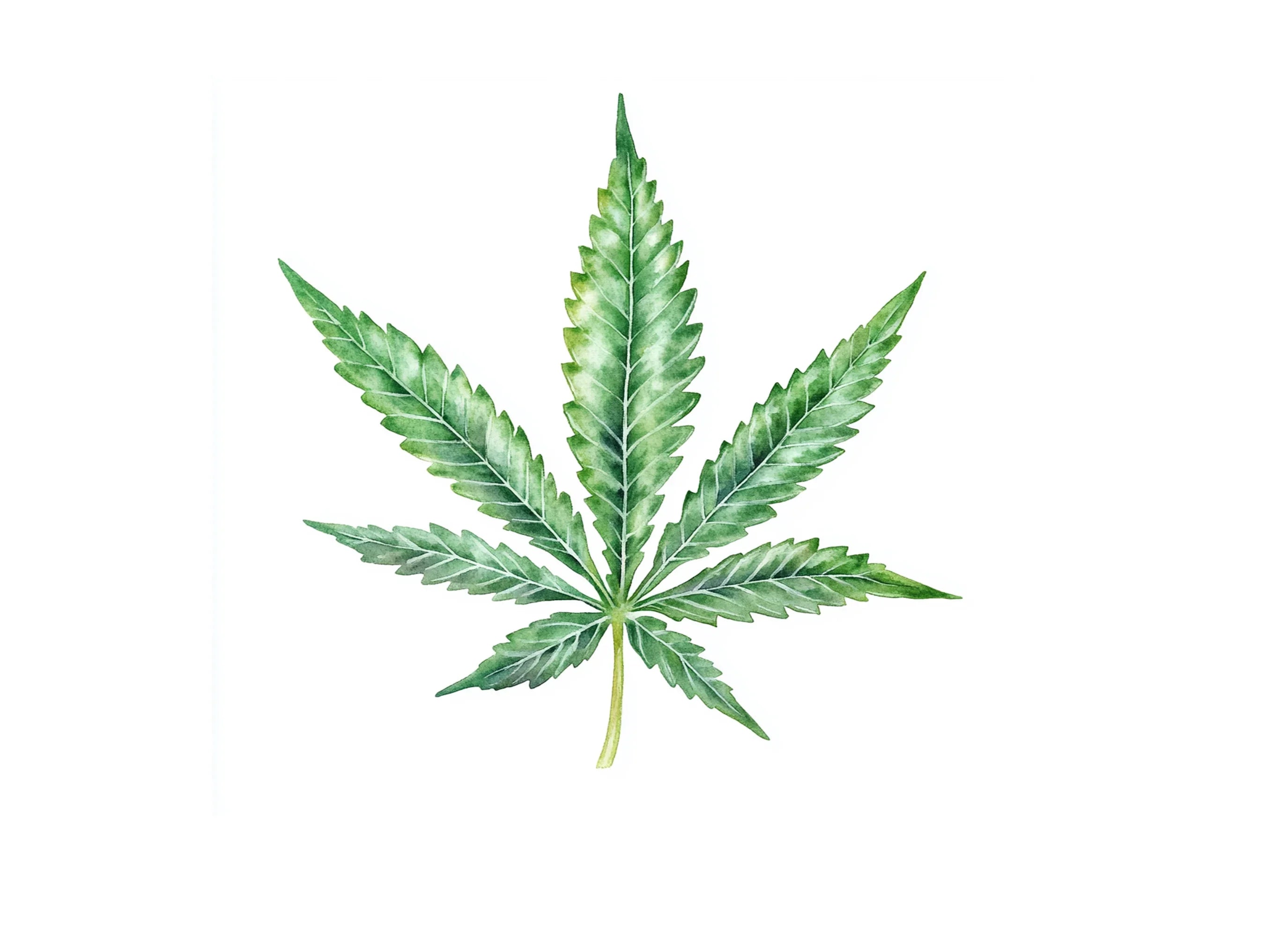 Vibrant Green Marijuana Leaf Clipart Bundle