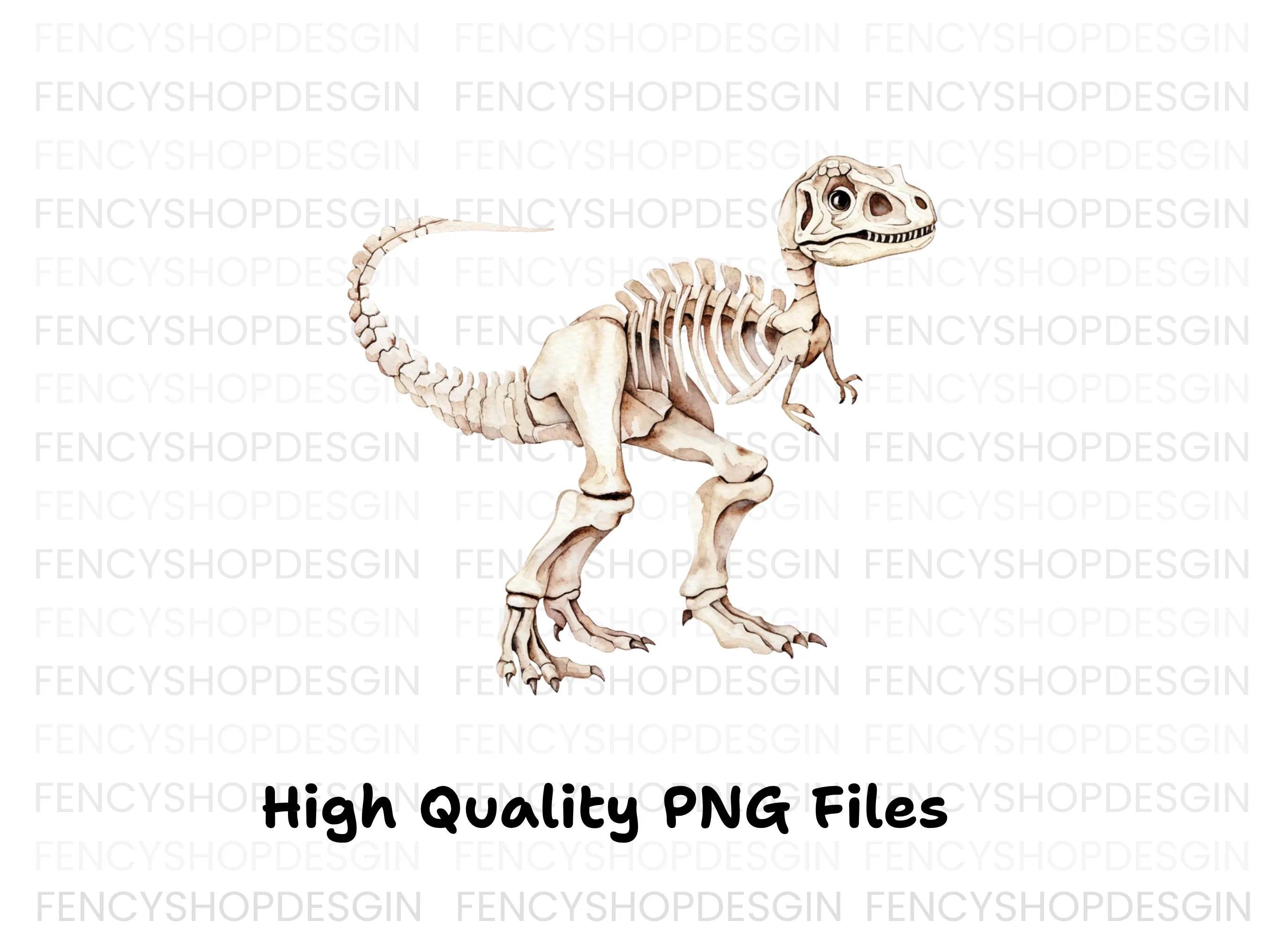 Dinosaur Skeleton Clipart Bundle