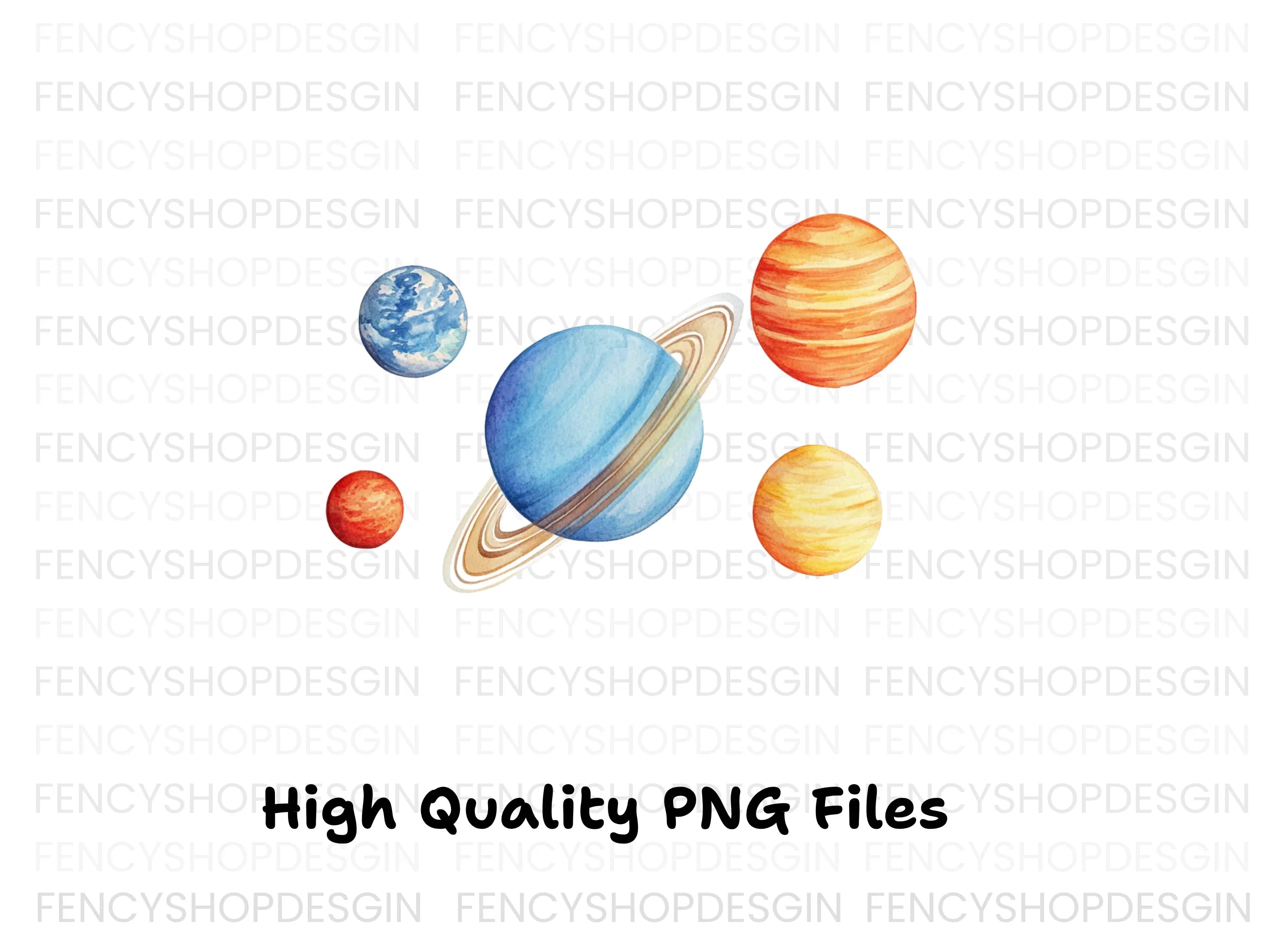 Solar System Planets Clipart Bundle