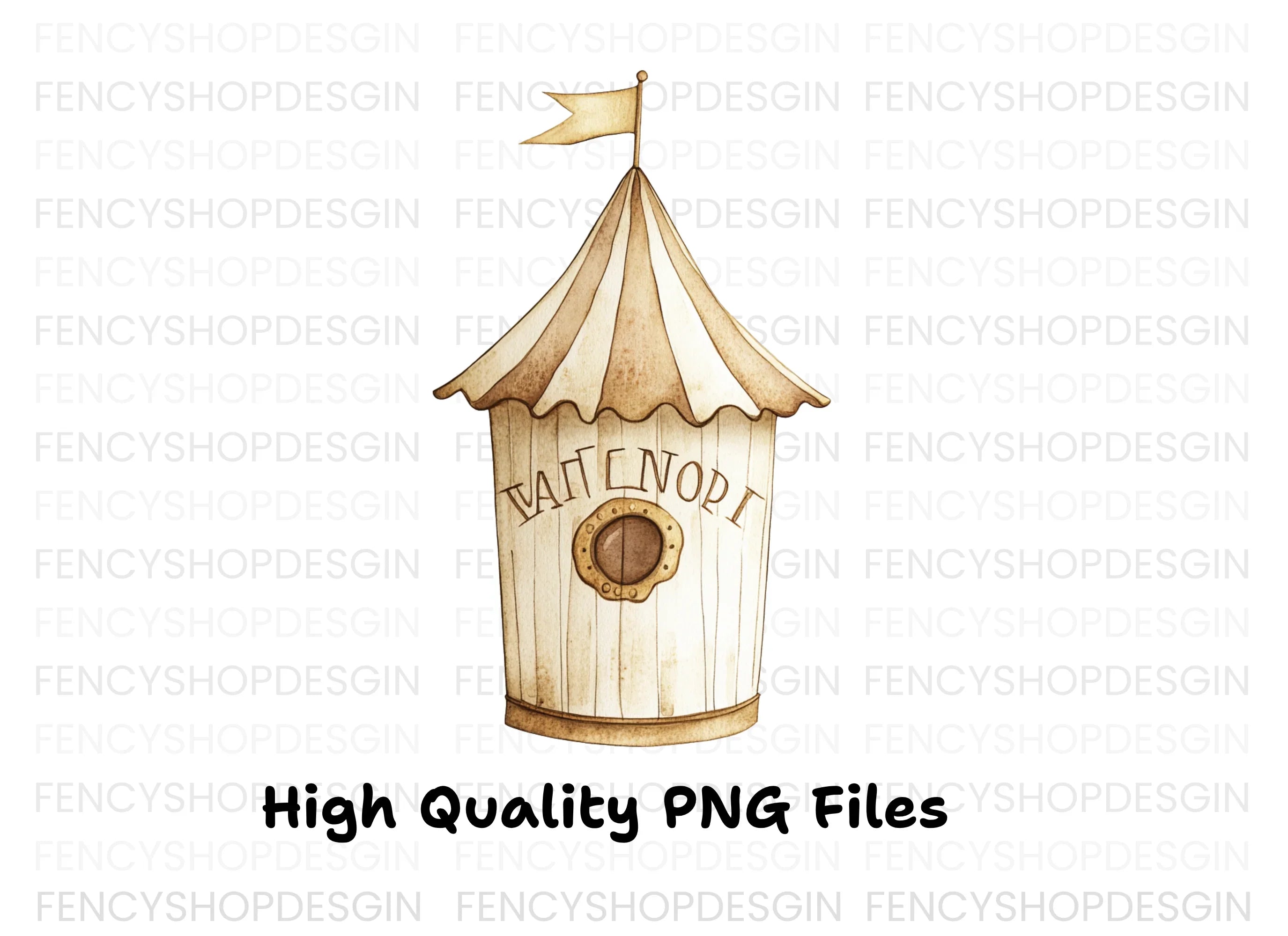 Circus Tent Birdhouse Clipart Bundle