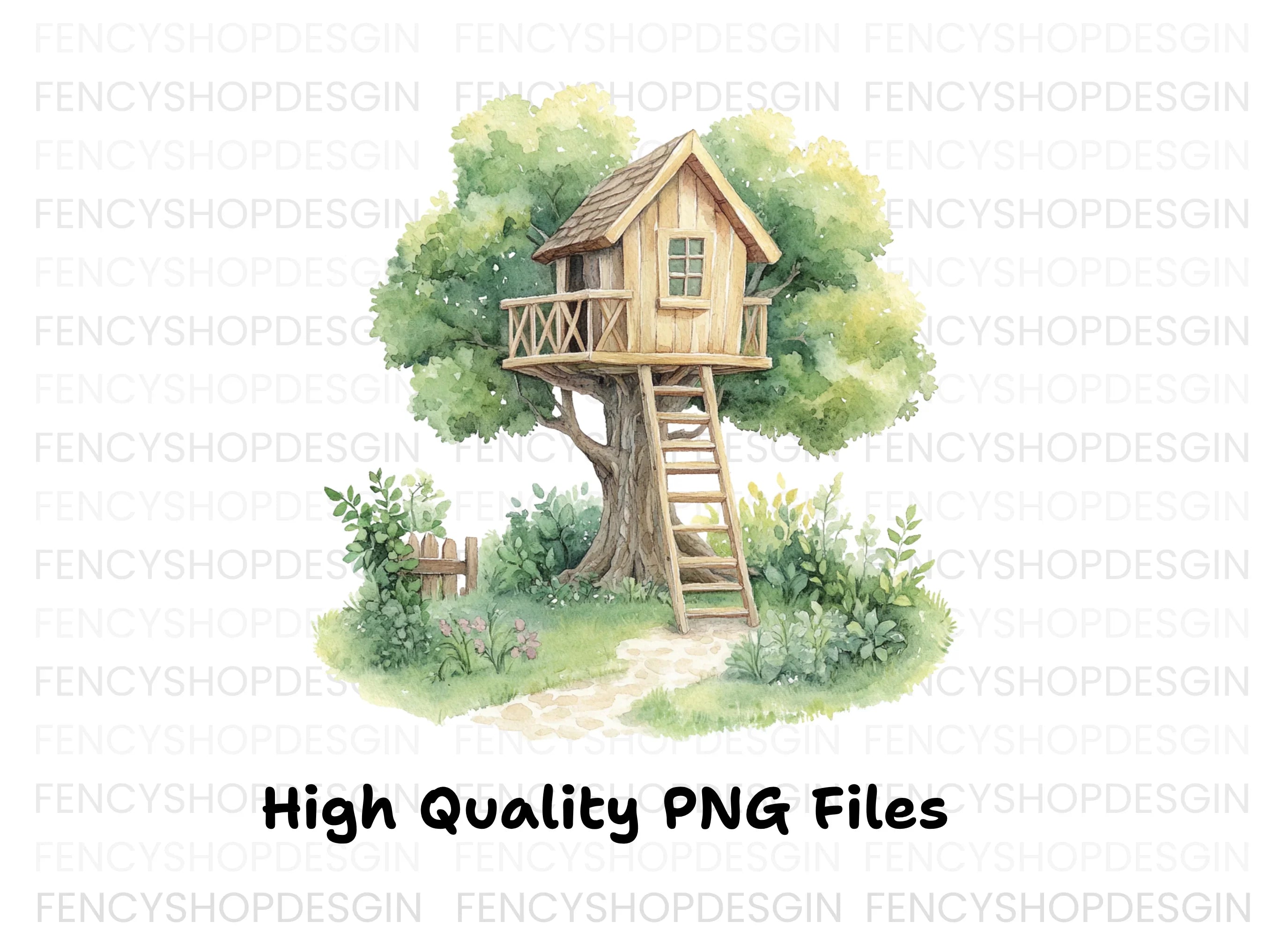 Charming Treehouse Clipart Bundle