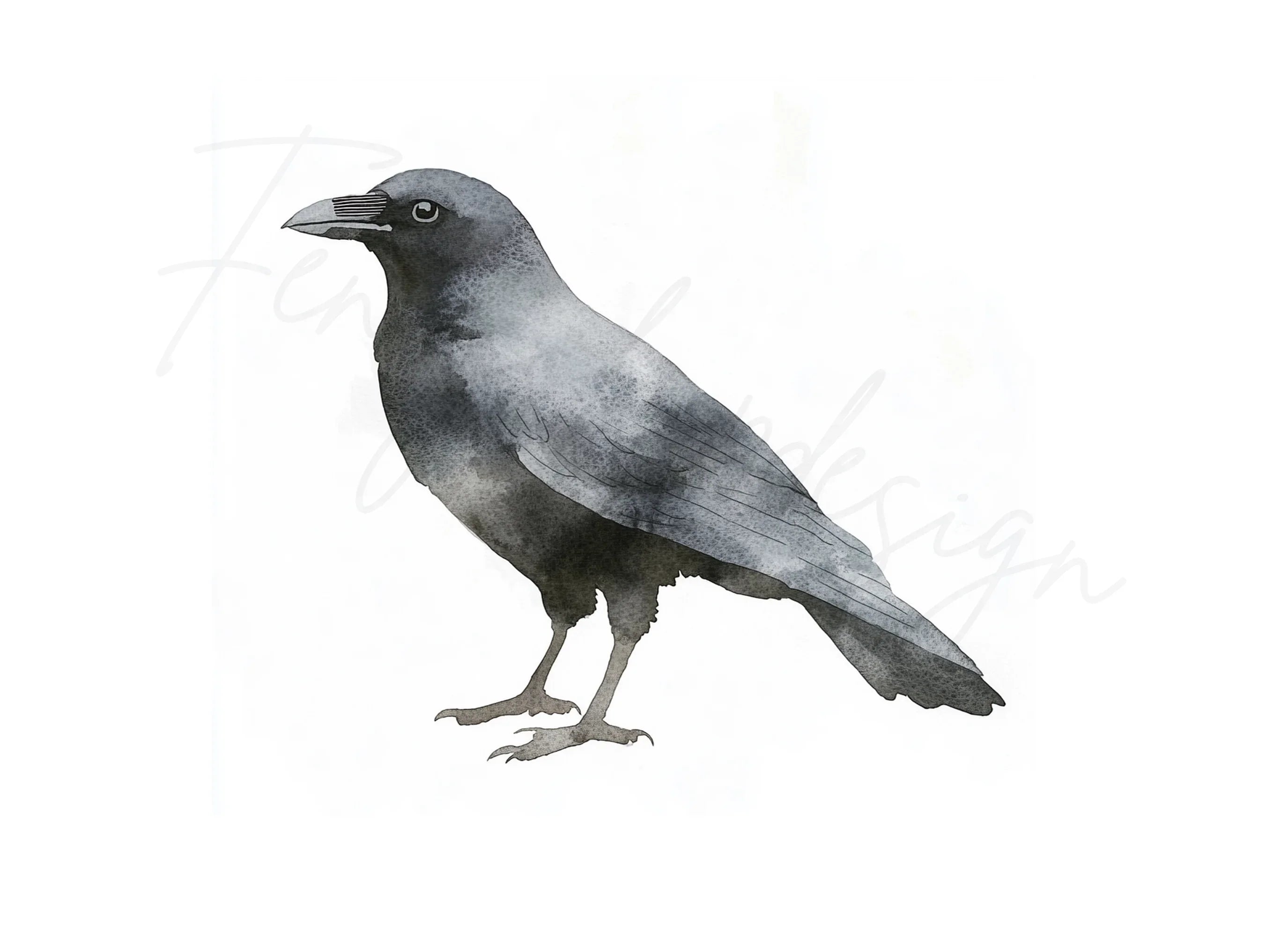 Jackdaw Bird Clipart Bundle