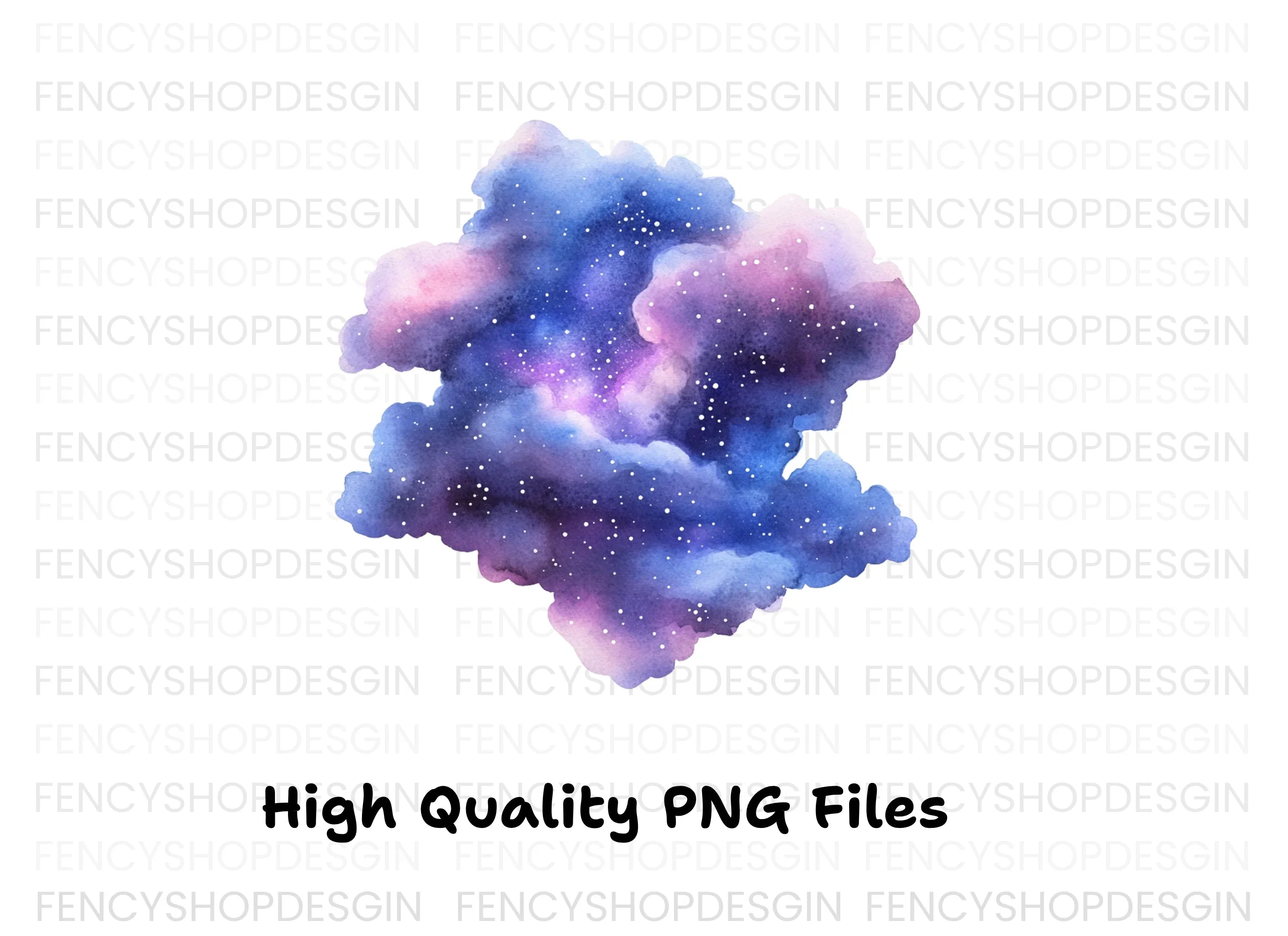 Mystical Galaxy Cloud Clipart Bundle