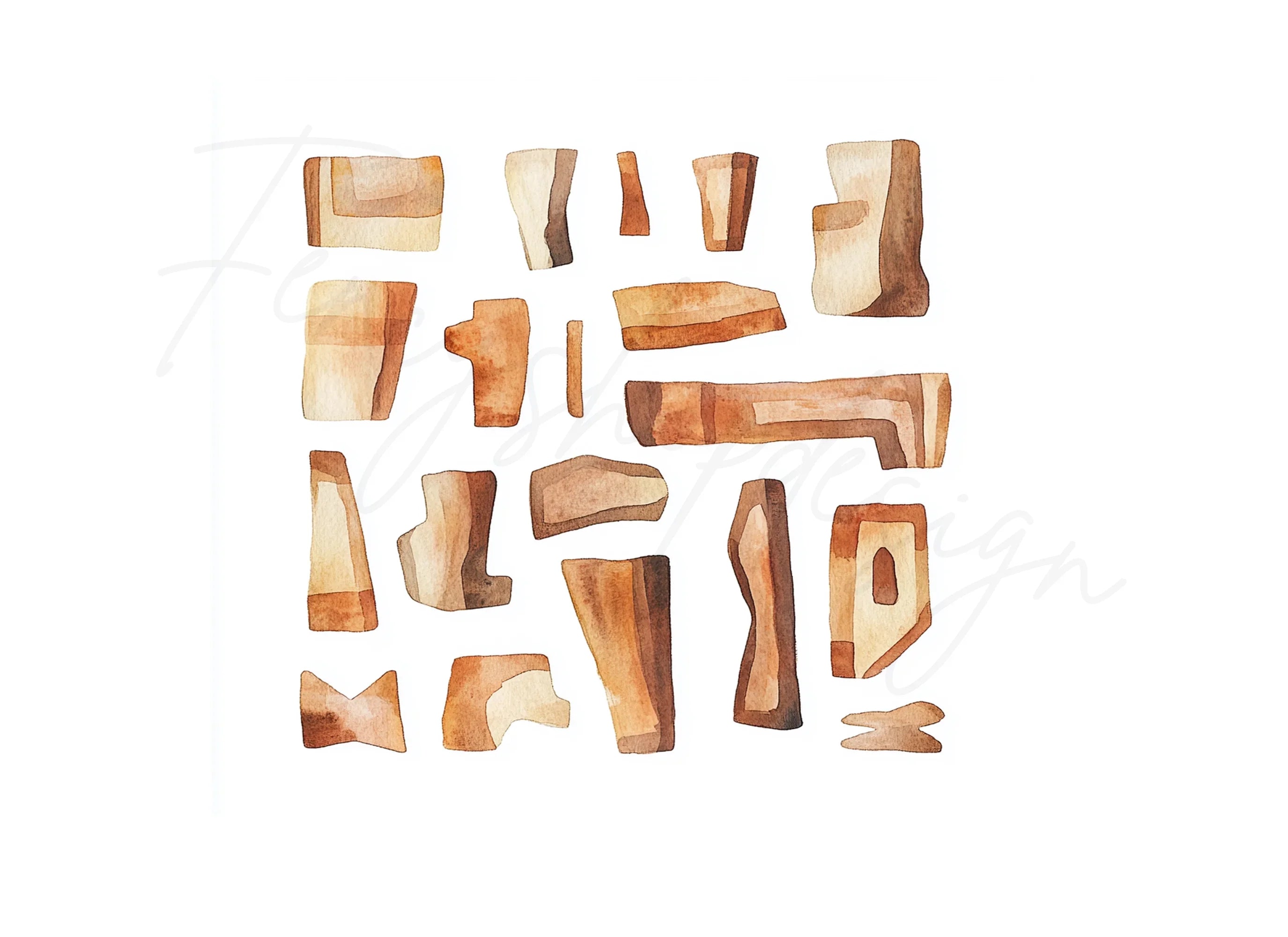 Abstract Shapes Clipart Bundle