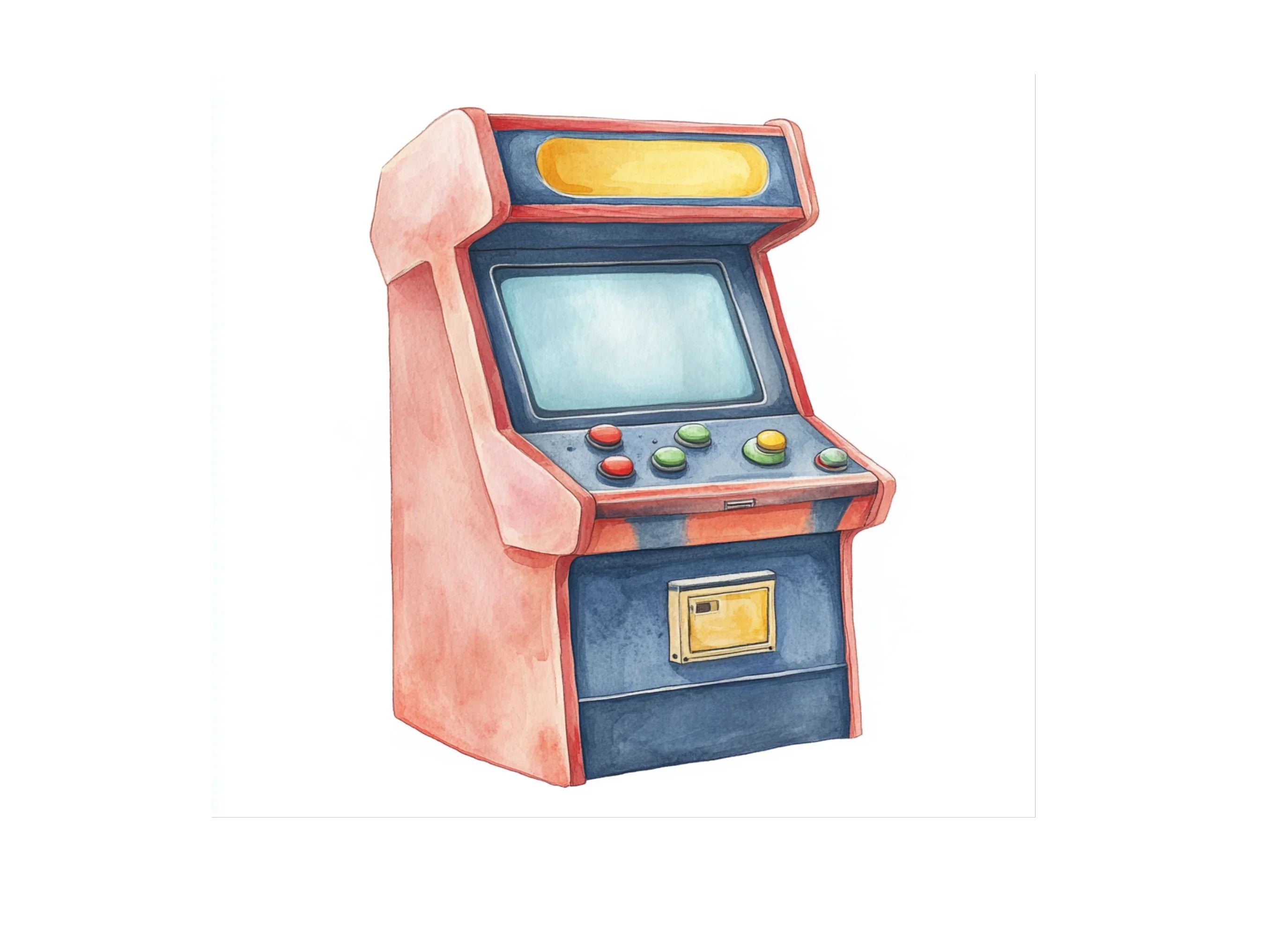 Retro Arcade Machine Clipart Bundle