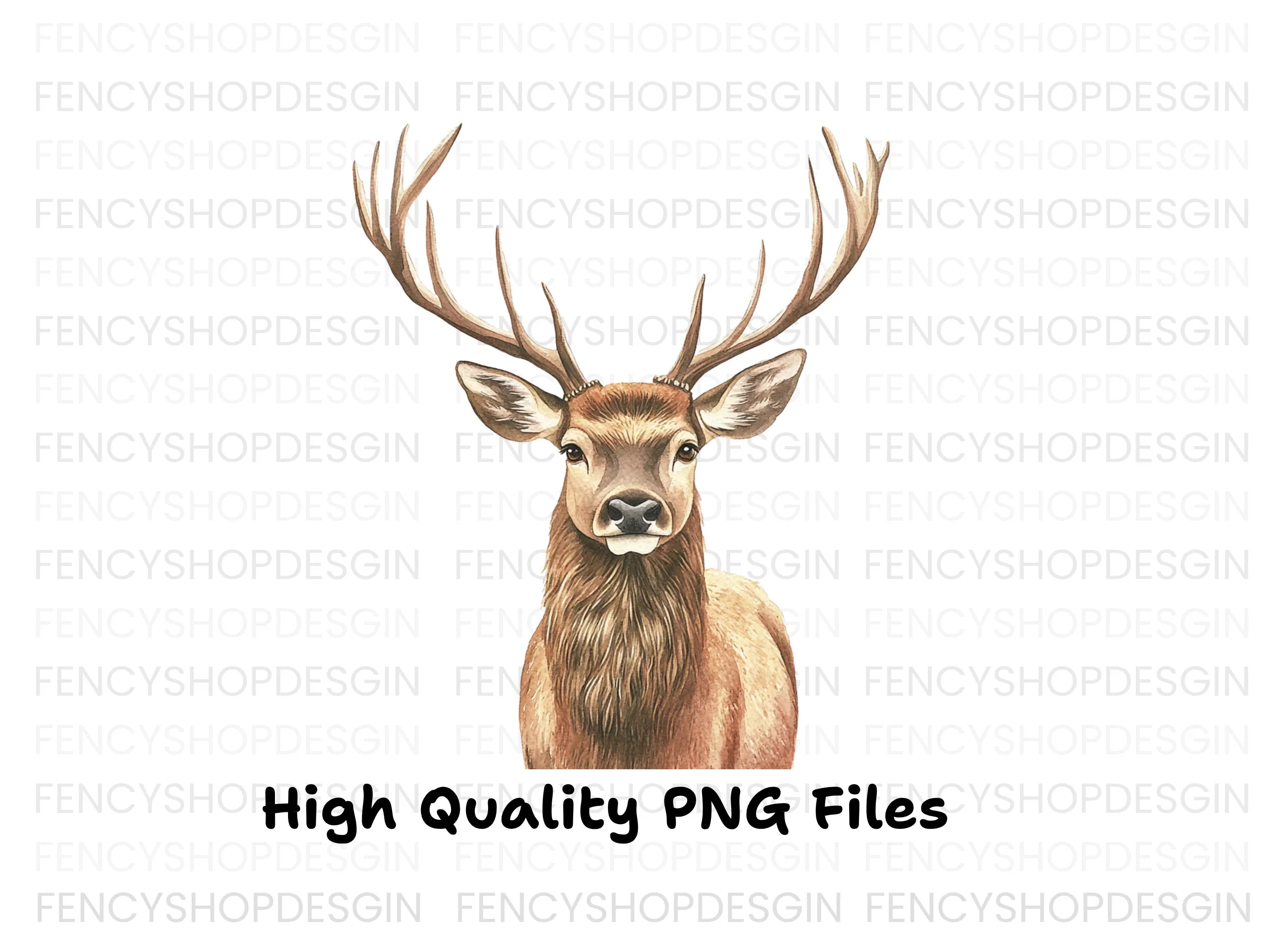 Majestic Deer Head Clipart Bundle