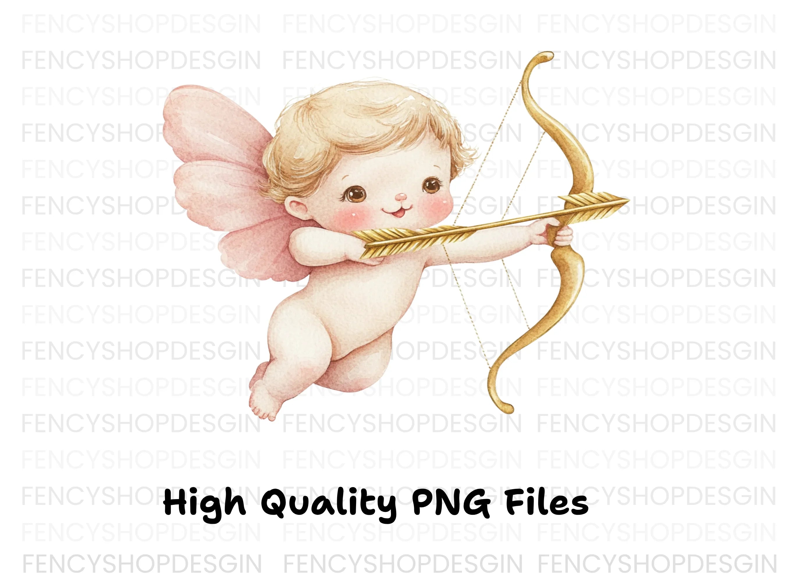 Cute Cupid Valentine Day Clipart Bundle