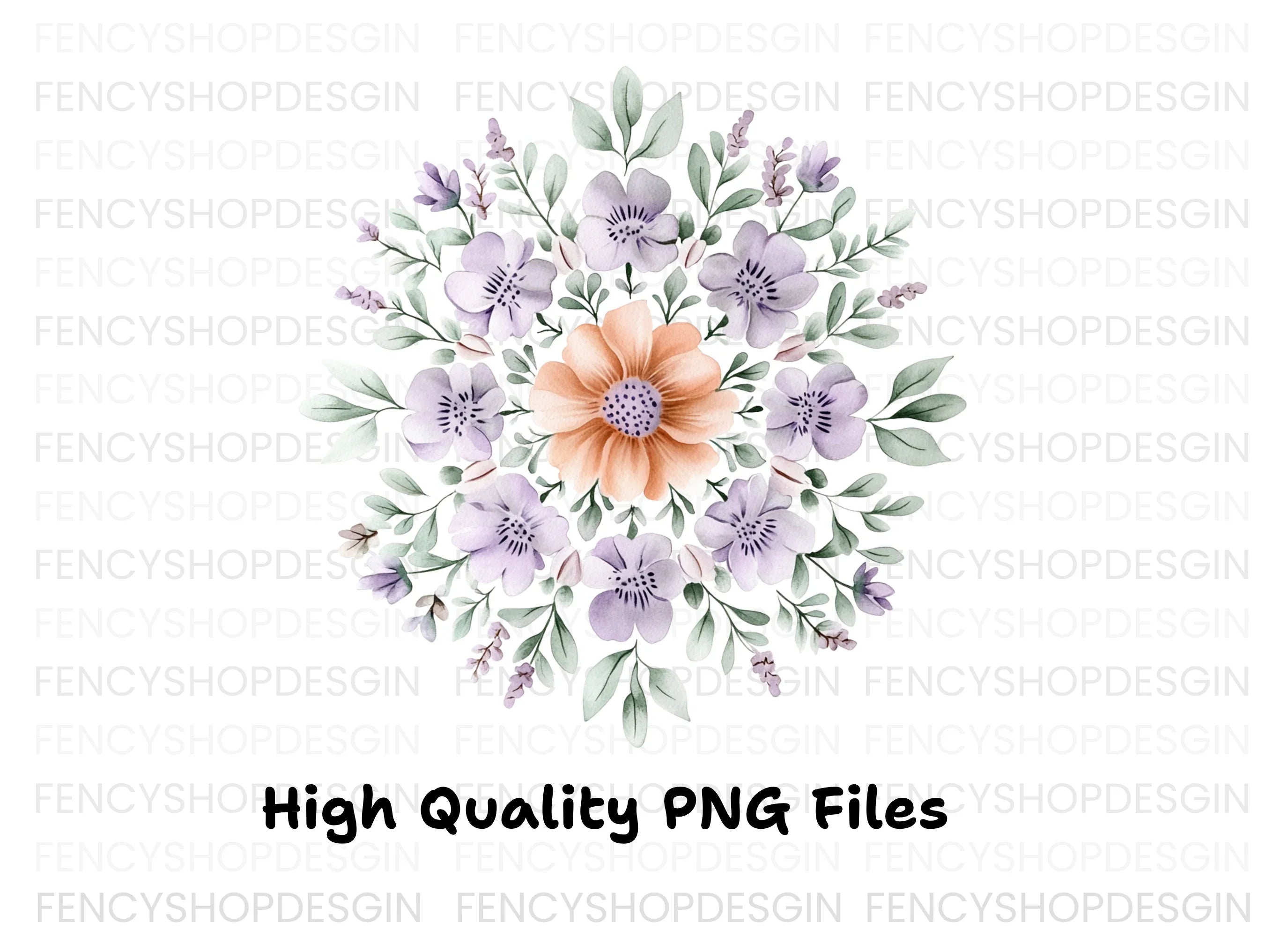 Floral Mandala Clipart Bundle
