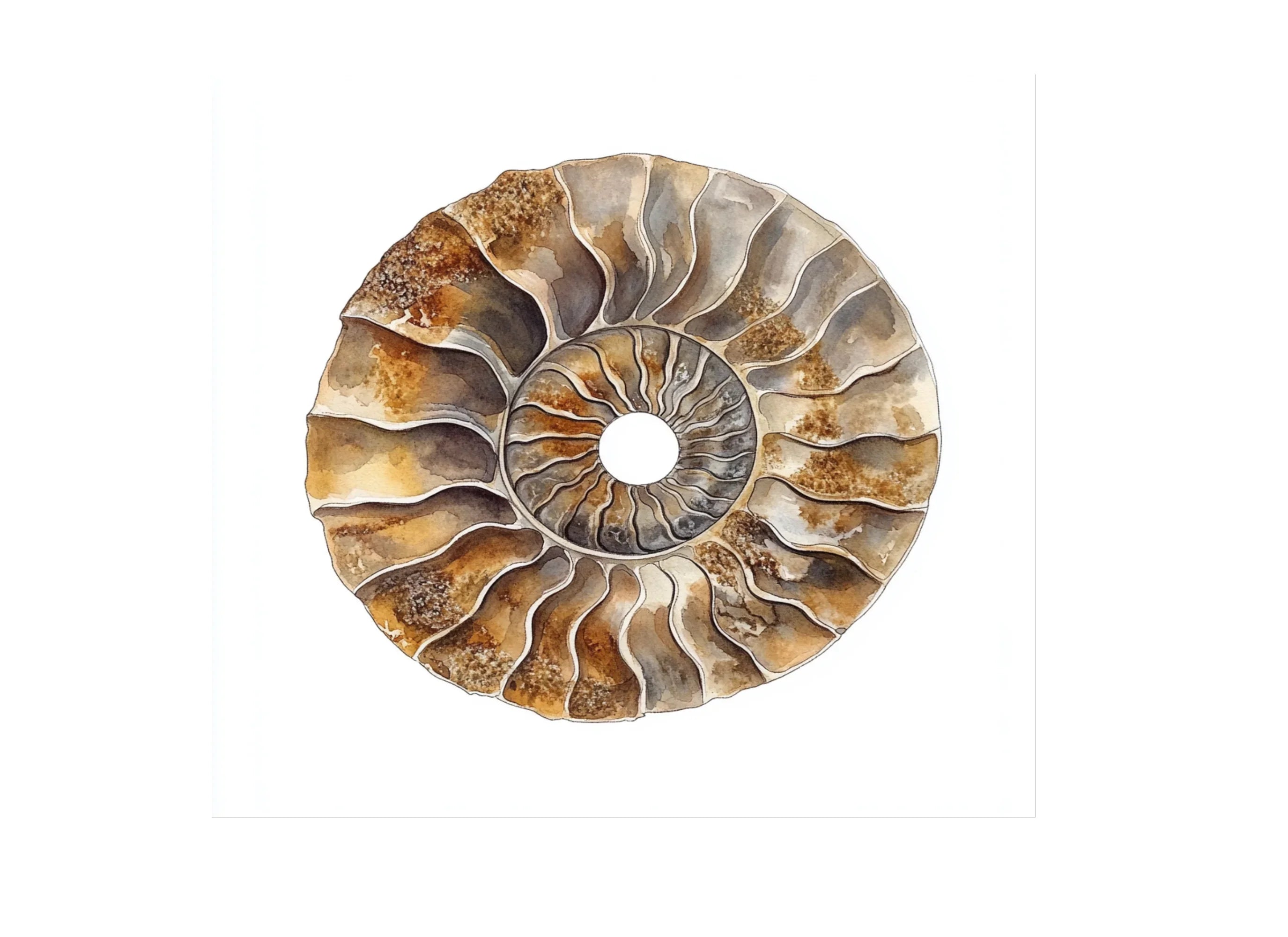 Ammonite Fossil Clipart Bundle