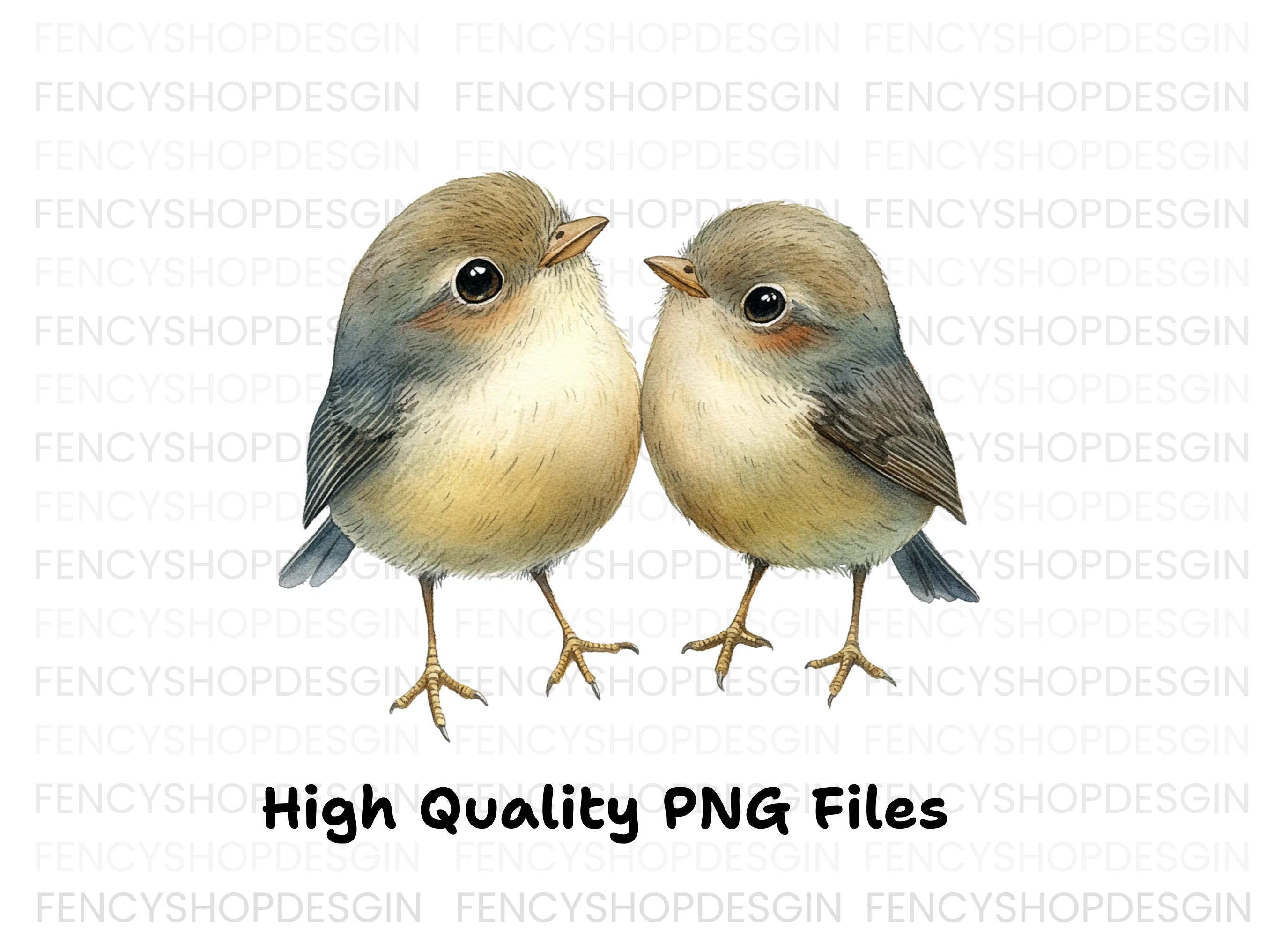 Cute Bird Couple Clipart Bundle
