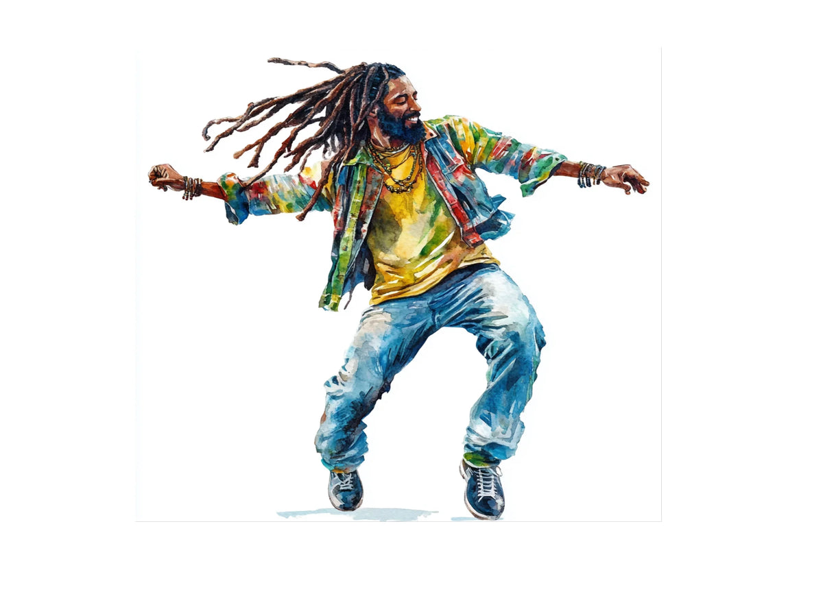 Dancing Rasta Rival Joyful Rasta Man Dancing Clipart Bundle