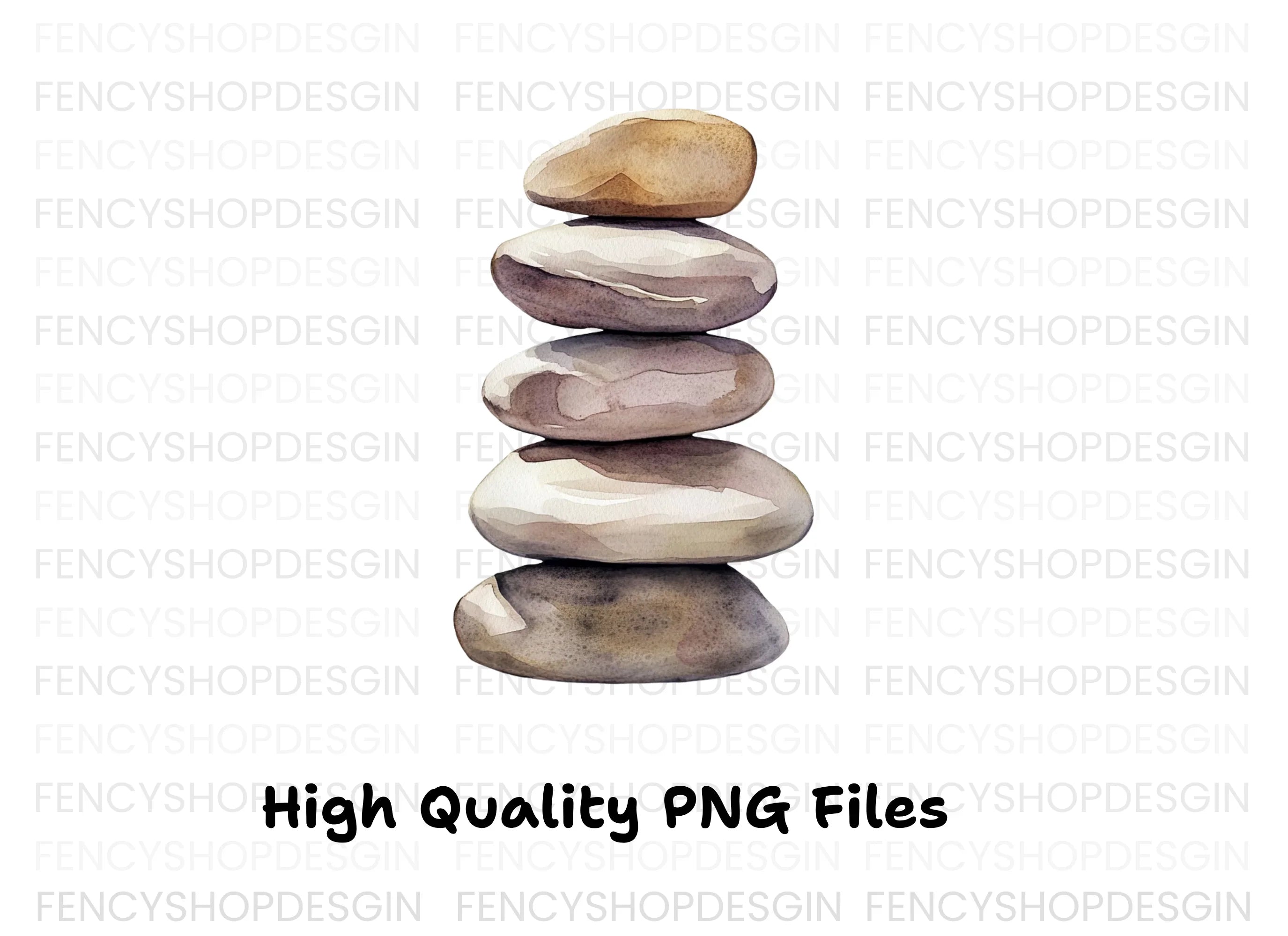 Zen Stone Stacks Clipart Bundle