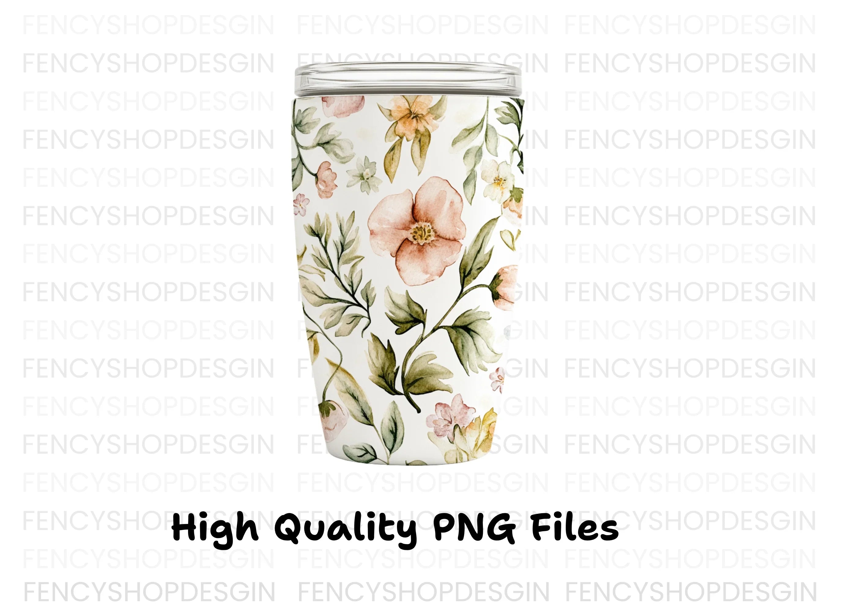 Floral Tumbler Clipart Bundle