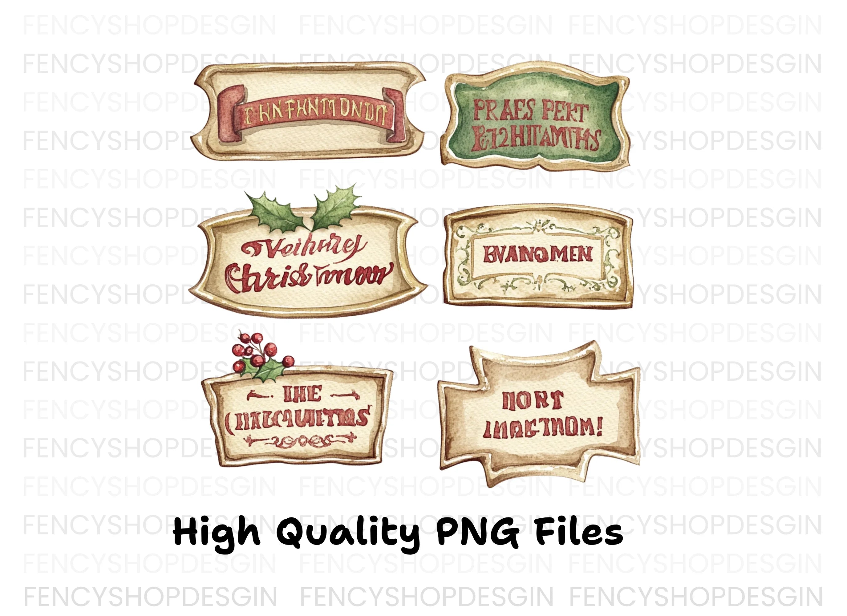 Christmas Labels Clipart Bundle