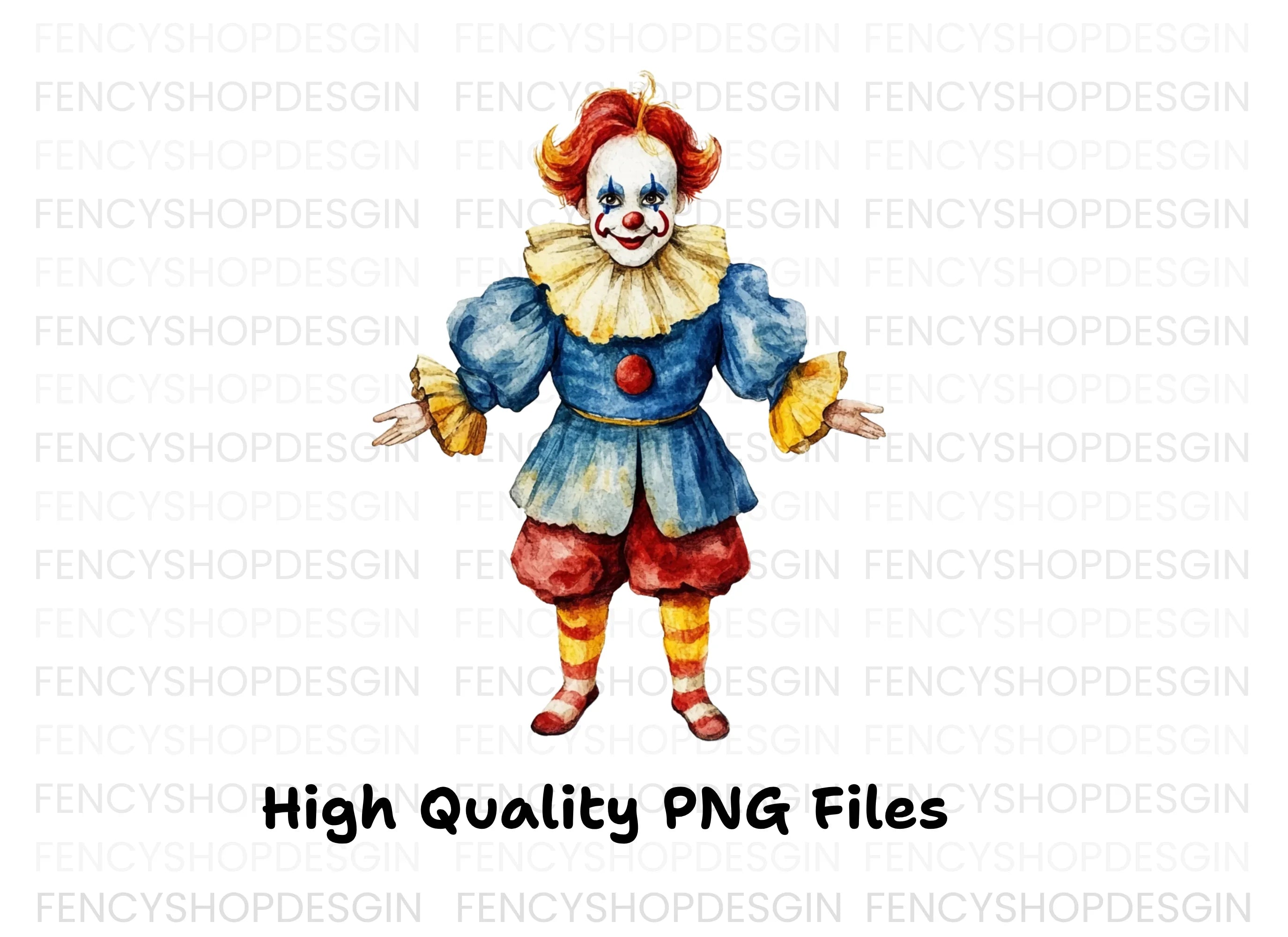 Creepy Clown Clipart Bundle