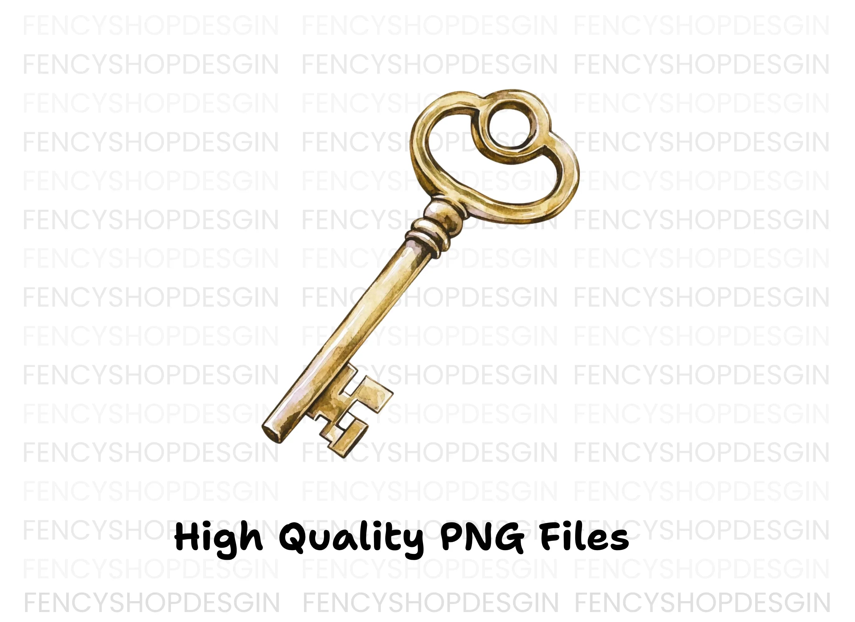 Vintage Key Clipart Bundle