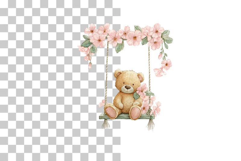 Pink Teddy Bear Clipart Bundle - CraftNest - Digital Crafting and Art