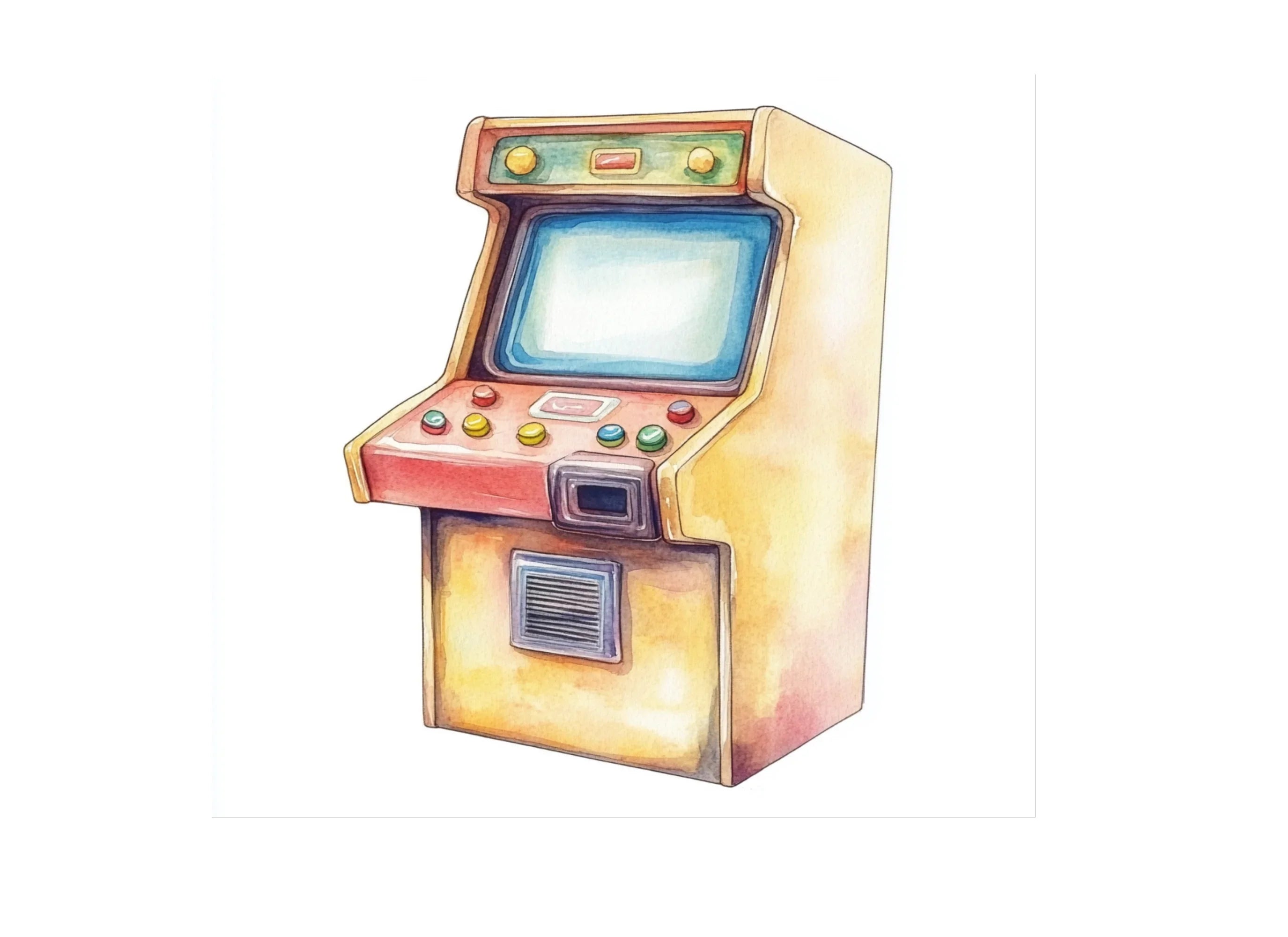 Retro Arcade Machine Clipart Bundle