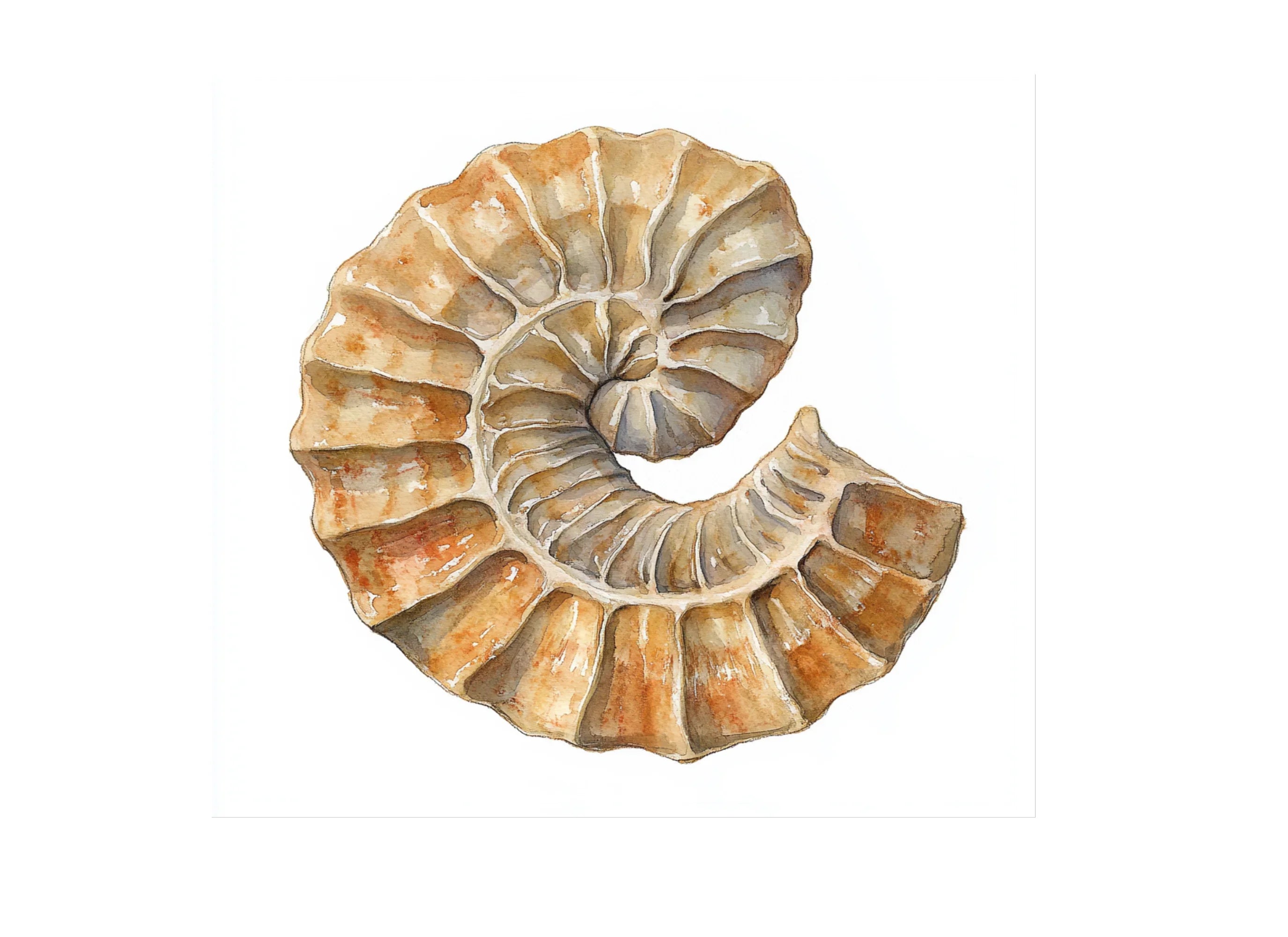 Ammonite Fossils Clipart Bundle