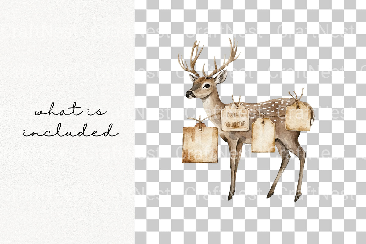 Woodland Deer Clipart Bundle
