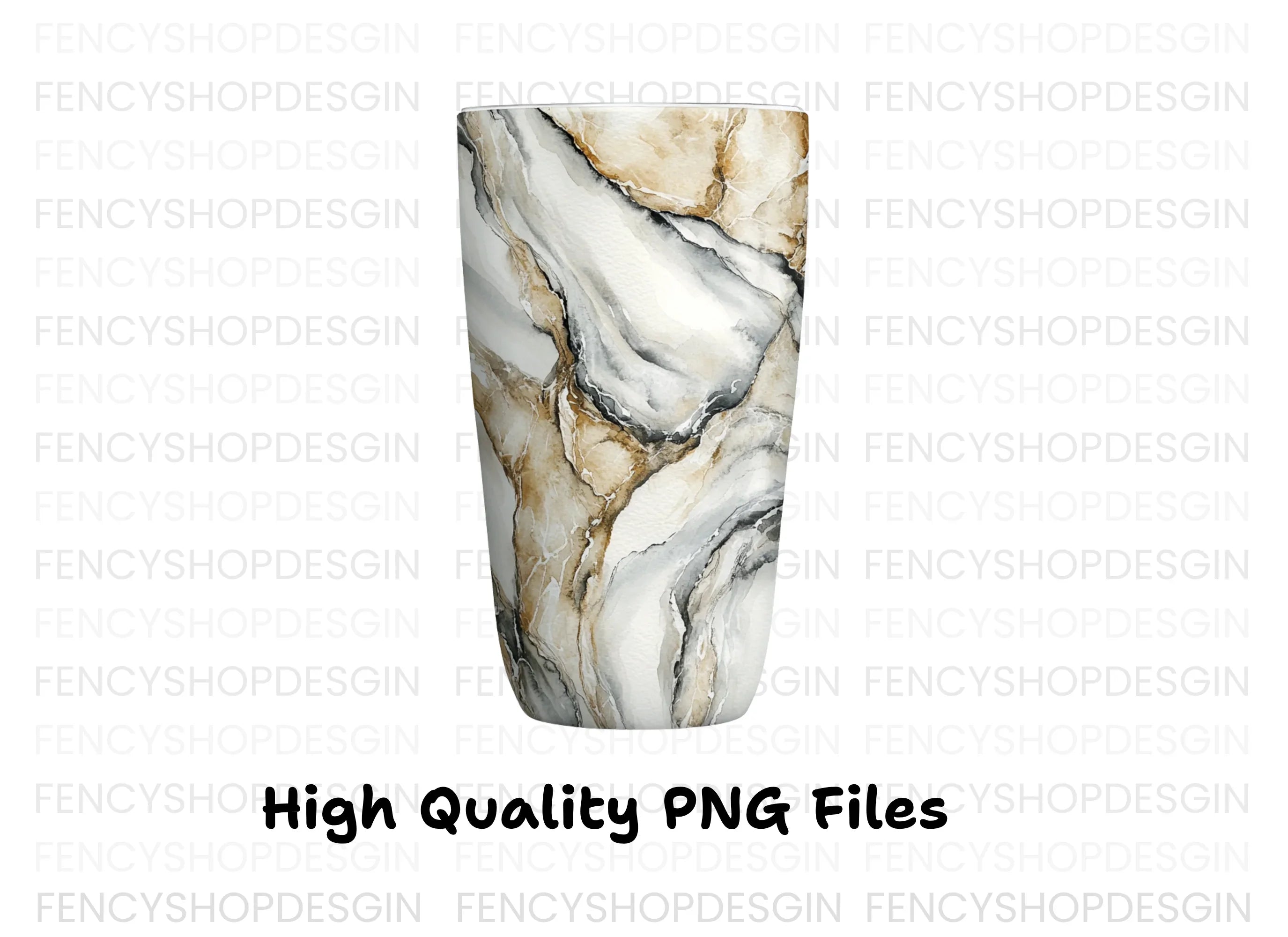Brown Marble Tumbler Clipart Bundle