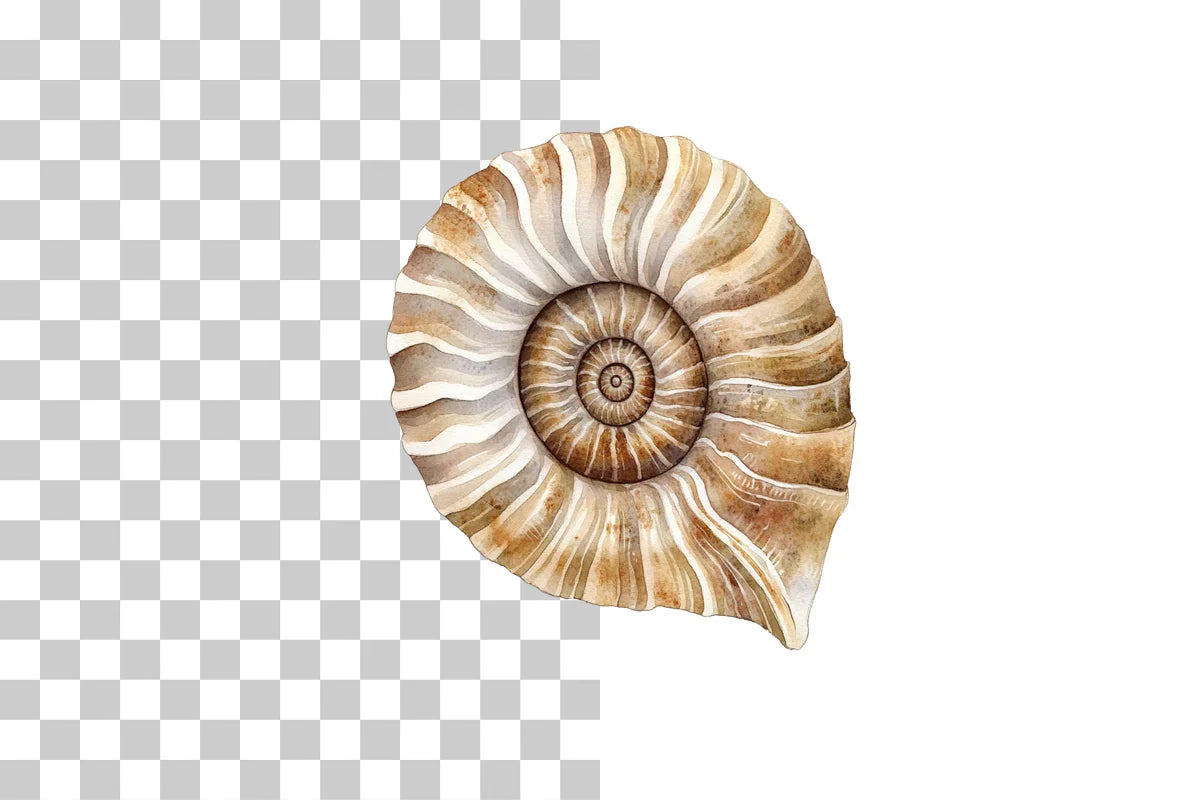 Shell Fossil Illustration Clipart Bundle - CraftNest - Digital Crafting and Art