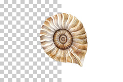 Shell Fossil Illustration Clipart Bundle - CraftNest - Digital Crafting and Art