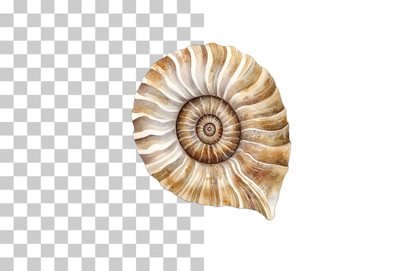Shell Fossil Illustration Clipart Bundle - CraftNest - Digital Crafting and Art